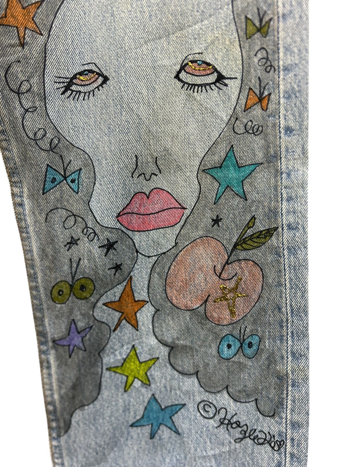 Levi's × Levi's Vintage Clothing Vintage Levi’s 501 Custom Aditi Art Overprint Jeans Size 30" / US 8 / IT 44 - 10 Thumbnail