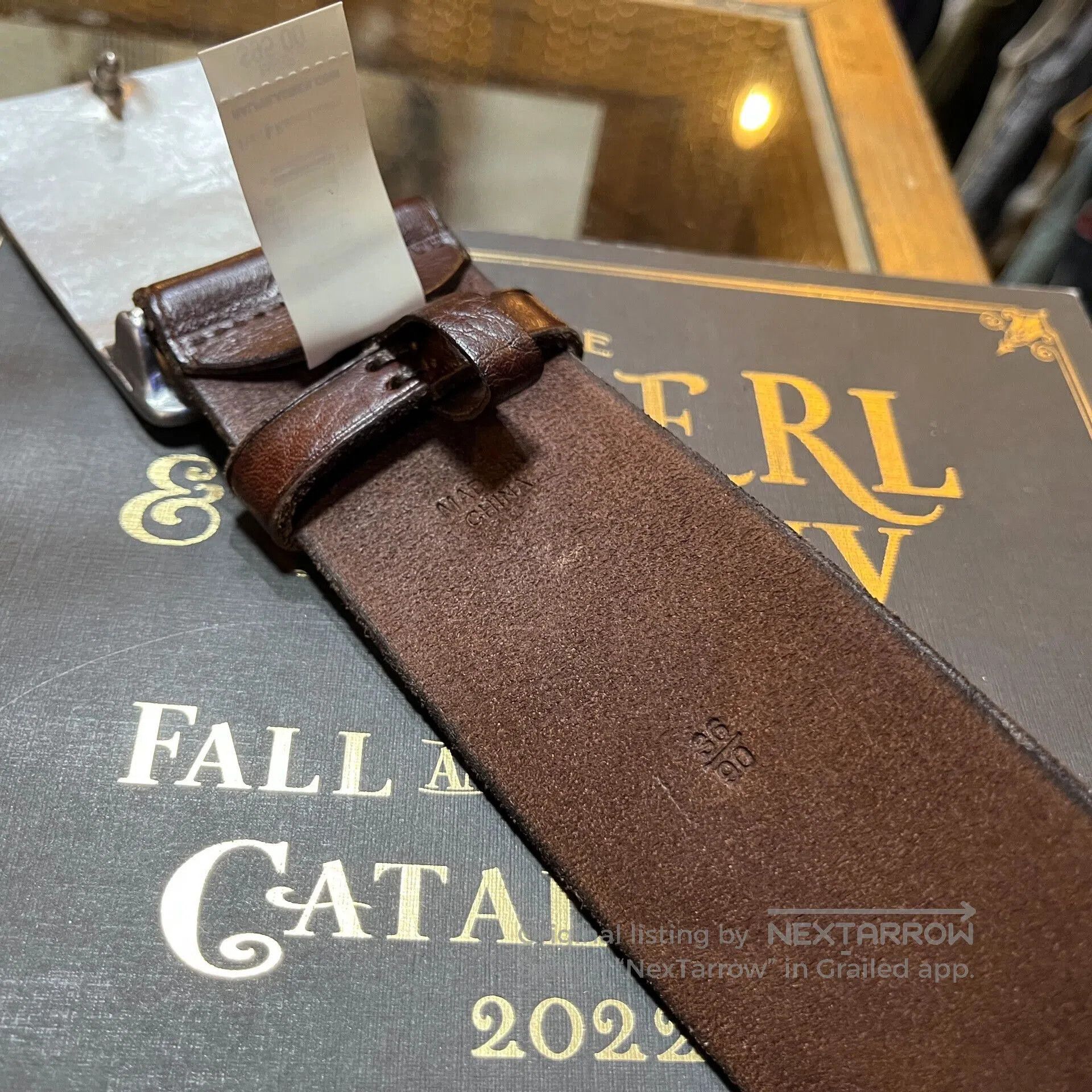 RRL Ralph Lauren double rl ralph lauren leather belt. Size ONE SIZE - 3 Thumbnail