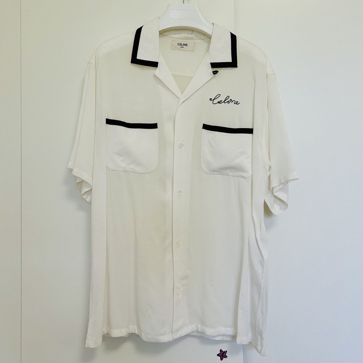 Celine CELINE BY HEDI SLIMANE 23SS Campaign Logo Bowling Shirt Size US S / EU 44-46 / 1 - 1 Thumbnail