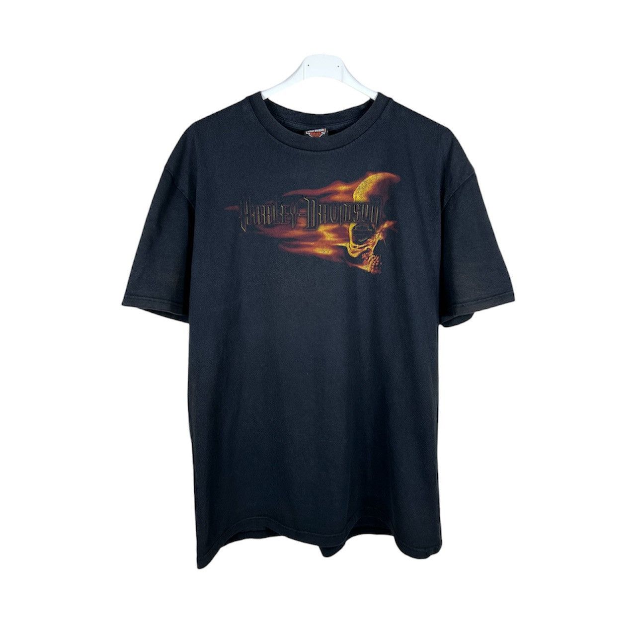 Harley Davidson Vintage Harley-Davidson y2k 2007 skull flames fire tee print Size US XL / EU 56 / 4 - 1 Thumbnail