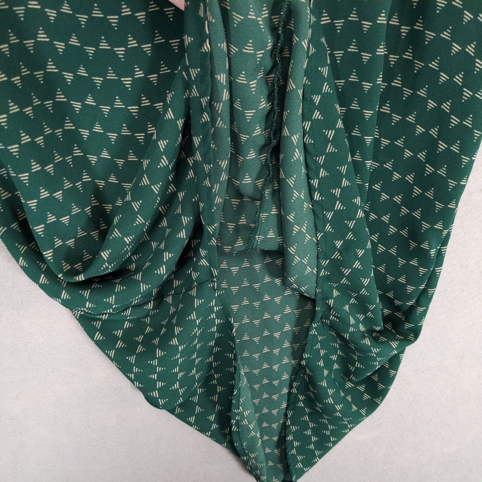 Other 19 Cooper Women's XS Green Geometric Shift Knee-Length Dress Size XS / US 0-2 / IT 36-38 - 5 Thumbnail