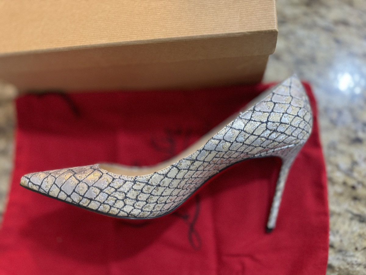 Christian Louboutin Christian Louboutin Decollete 554 85 Lurex Kaa - Size 40 Size US 9 / IT 39 - 8 Thumbnail