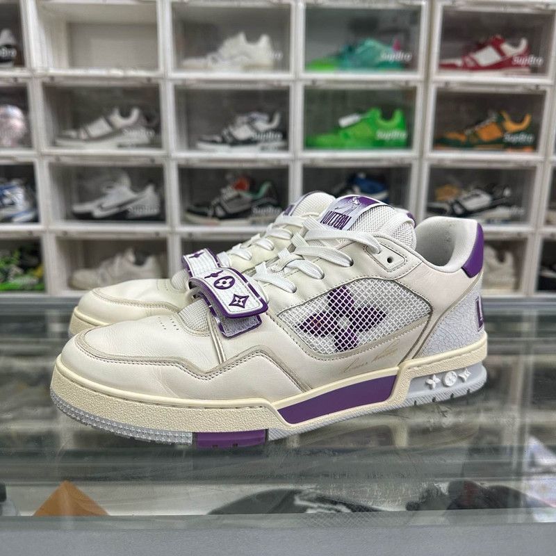 Louis Vuitton Louis Vuitton Trainer White Purple Fashion Sneakers -2508 Size US 9.5 / IT 39.5 - 1 Thumbnail