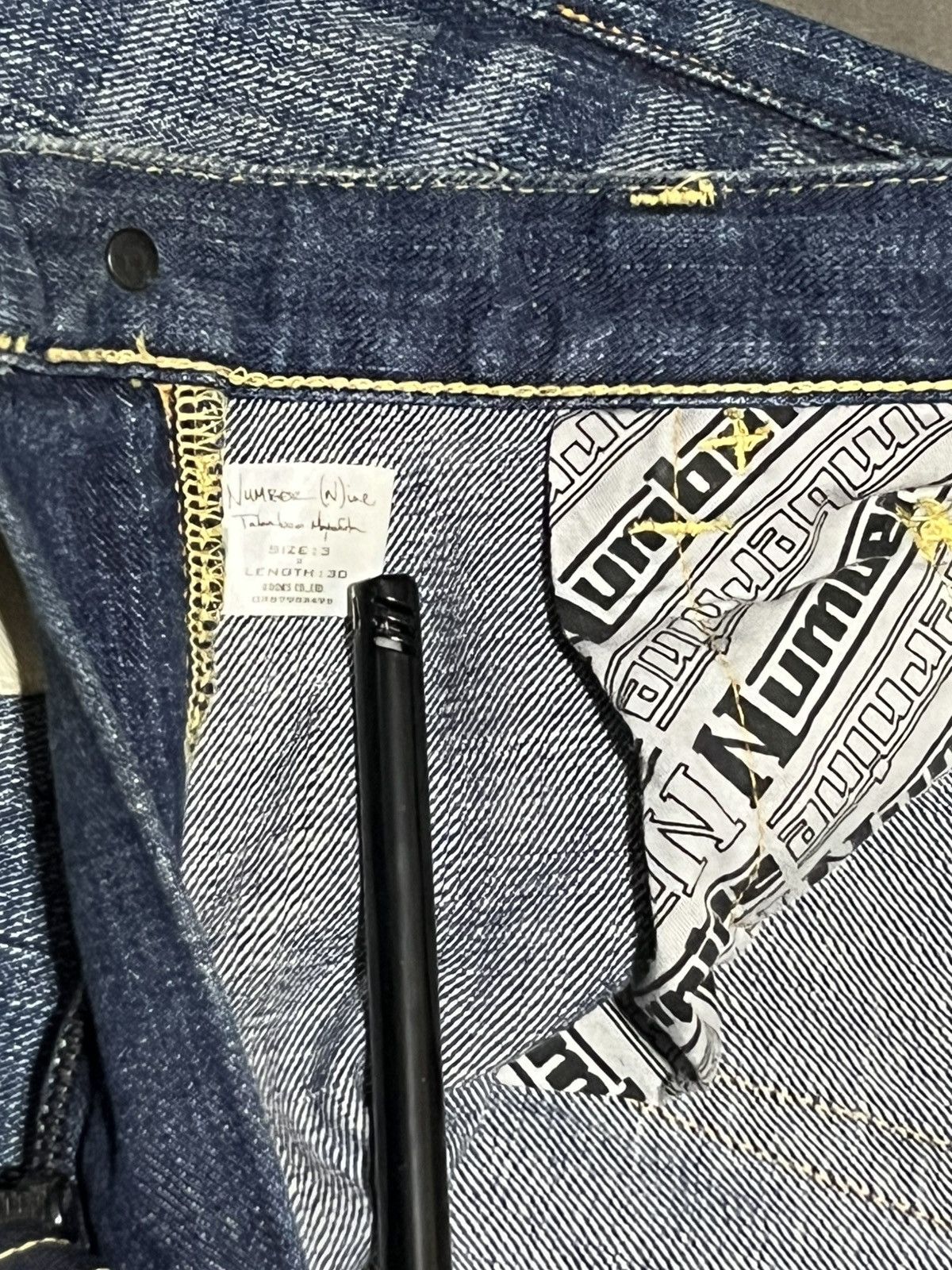 Number (N)ine Number (N)ine AW04 “Give Peace A Chance” Denim Size US 30 / EU 46 - 5 Thumbnail