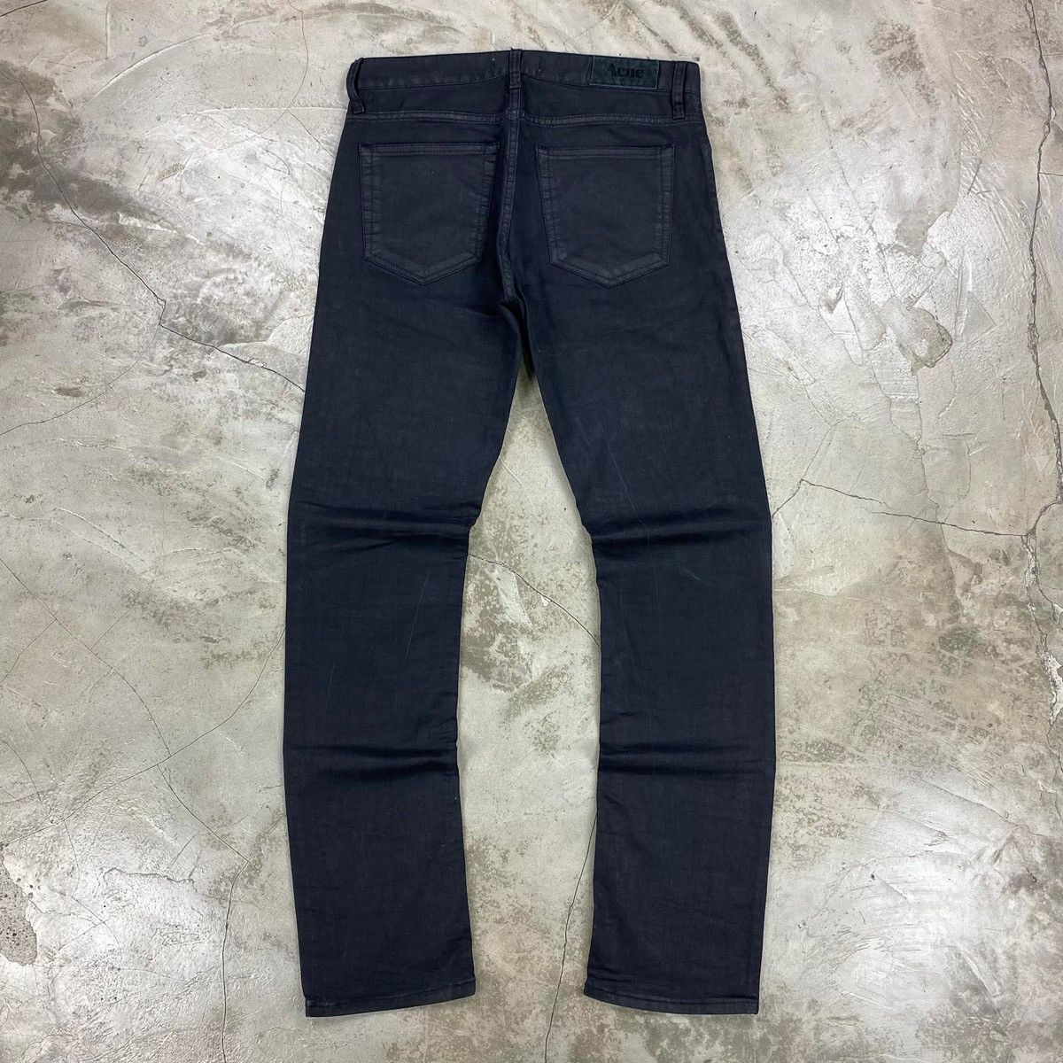Acne Studios ROC Force Black Slim Straight Denim Jeans Size US 31 - 9 Thumbnail