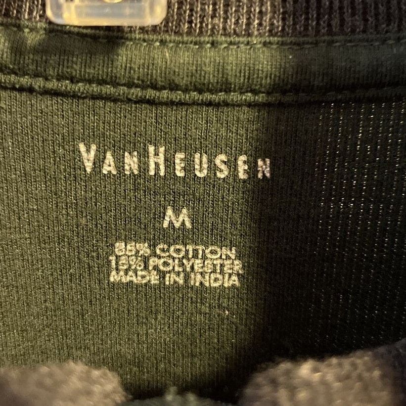 Van Heusen Van Heusen Men’s M Green LS 1/4 Zip Cotton Blend Sweater Size US M / EU 48-50 / 2 - 3 Thumbnail