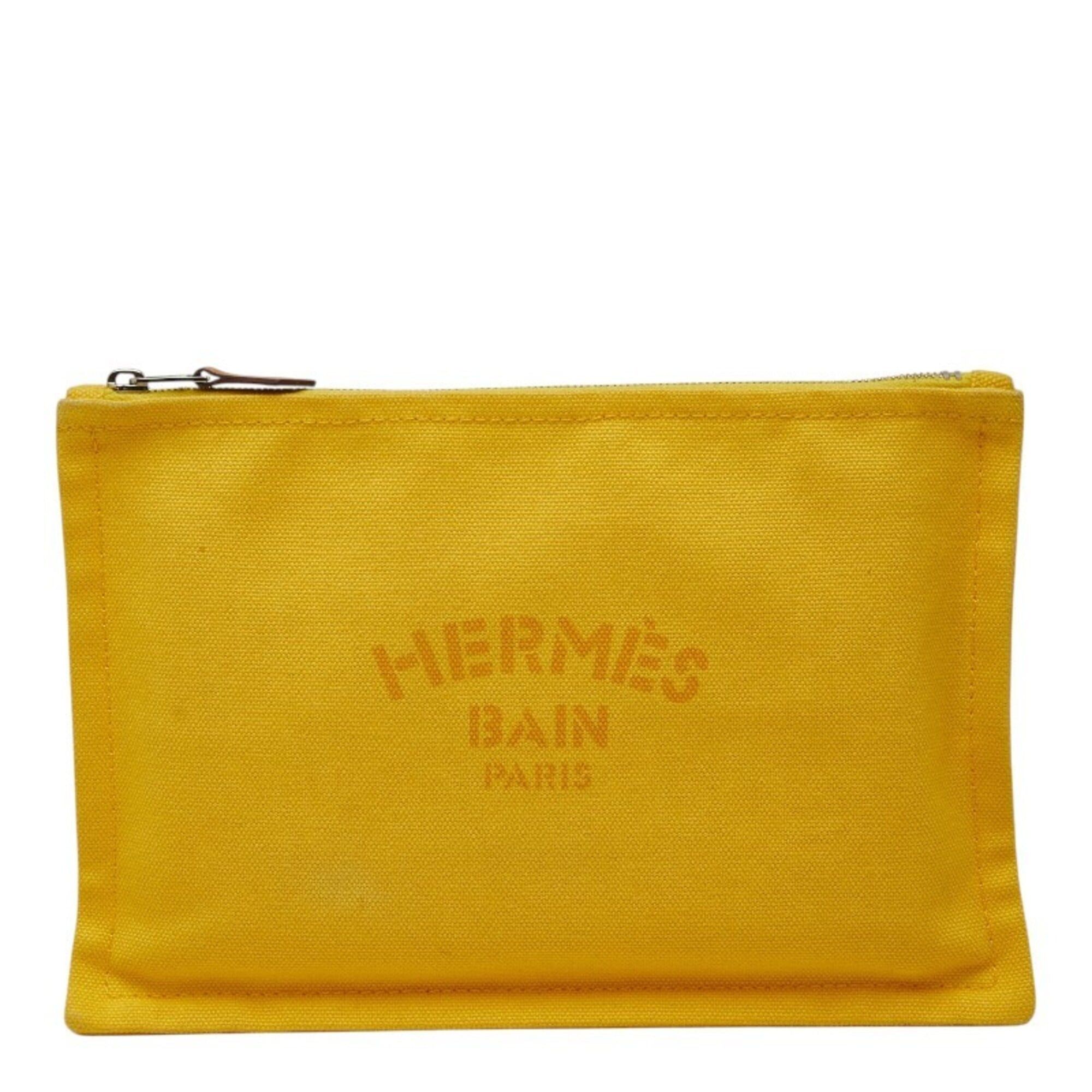 Hermes Hermes Yachting PM Handbag Pouch Accessory Case Yellow Cotton Women's HERMES Size ONE SIZE - 1 Thumbnail