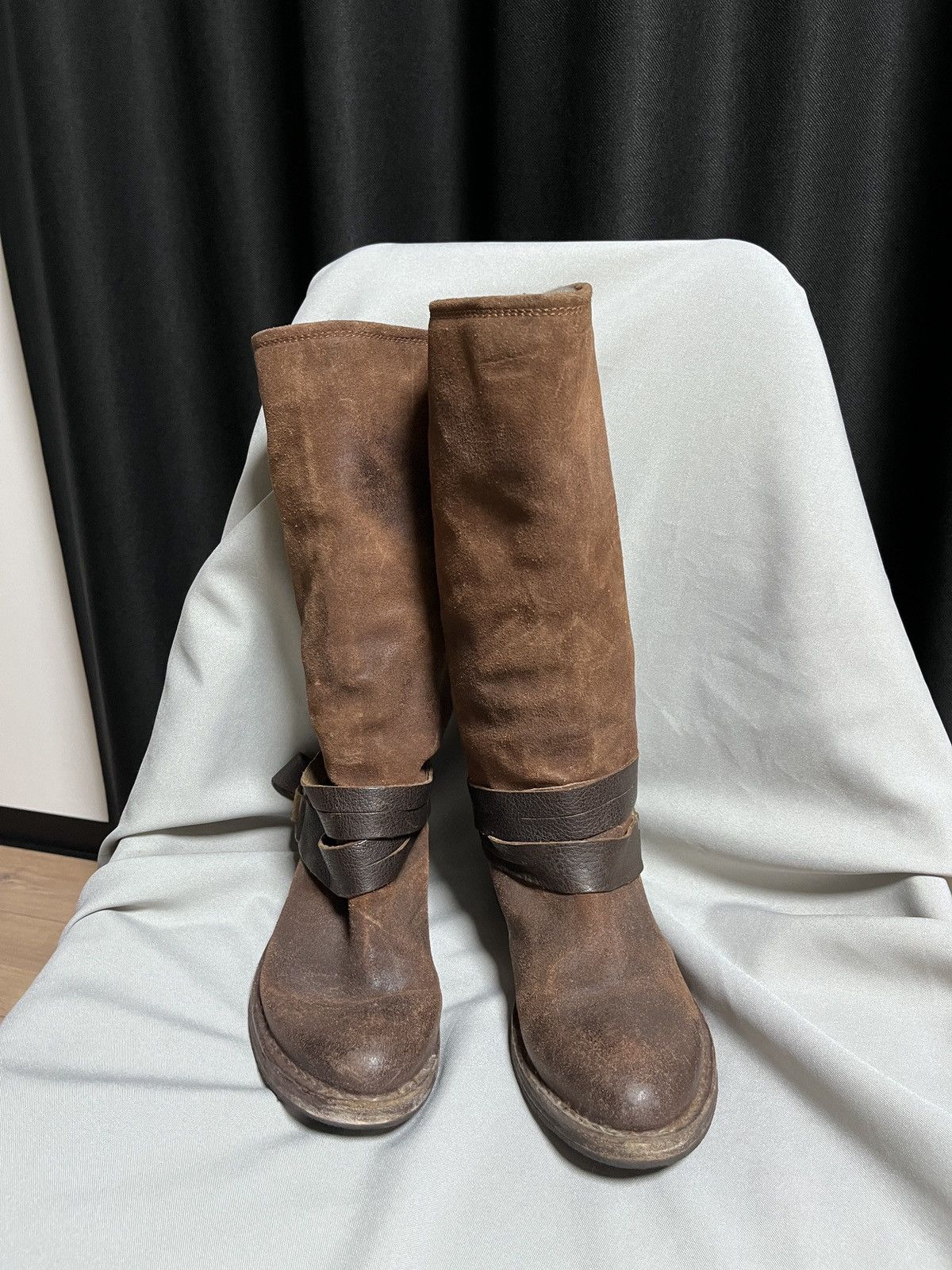 MoMA Moma Avant Garde Brown Leather + Fur Inside Warm Boots Size US 6 / IT 36 - 12 Thumbnail