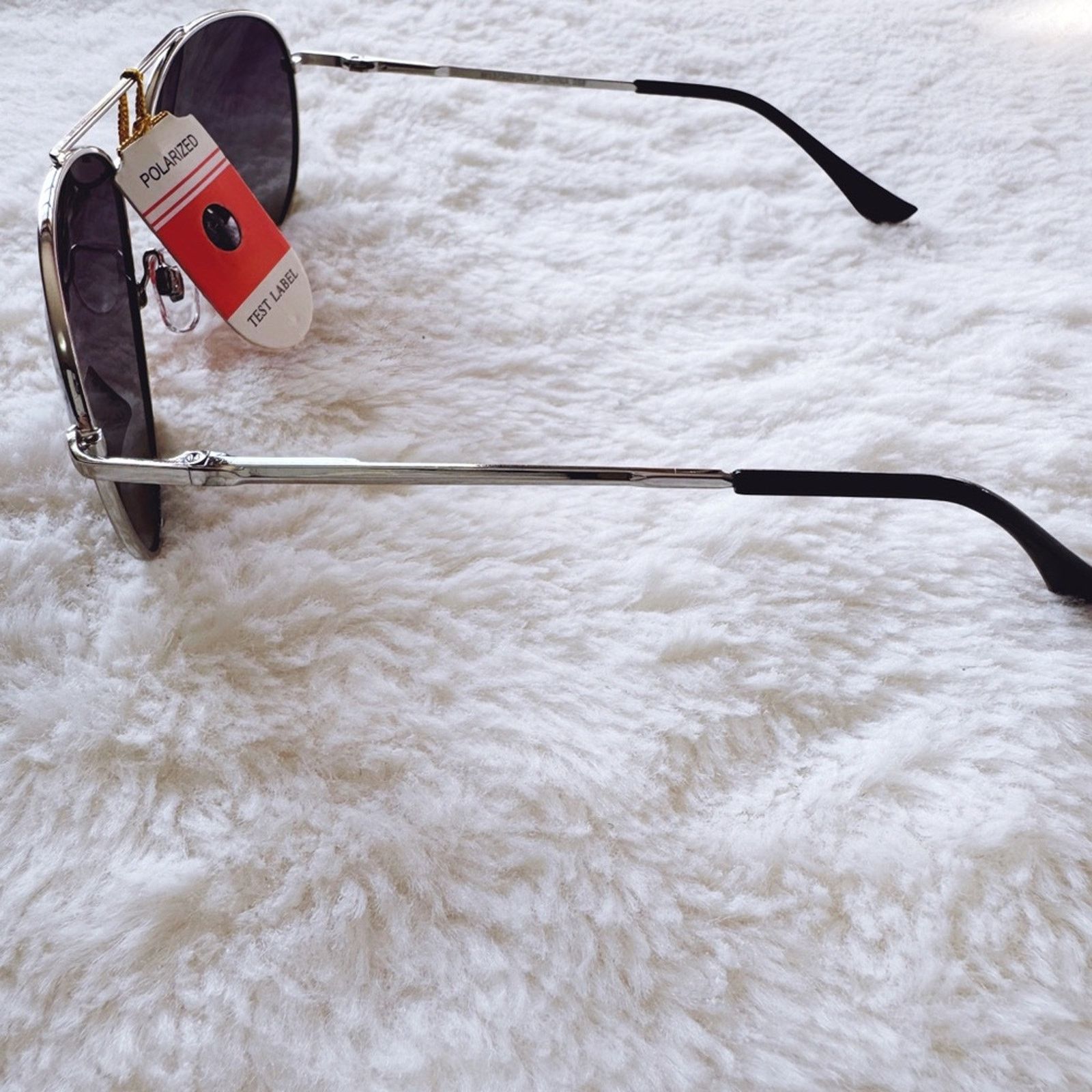 Other Freya Black W/Silver Rim Polarized Aviator Sunglasses Size ONE SIZE - 6 Thumbnail