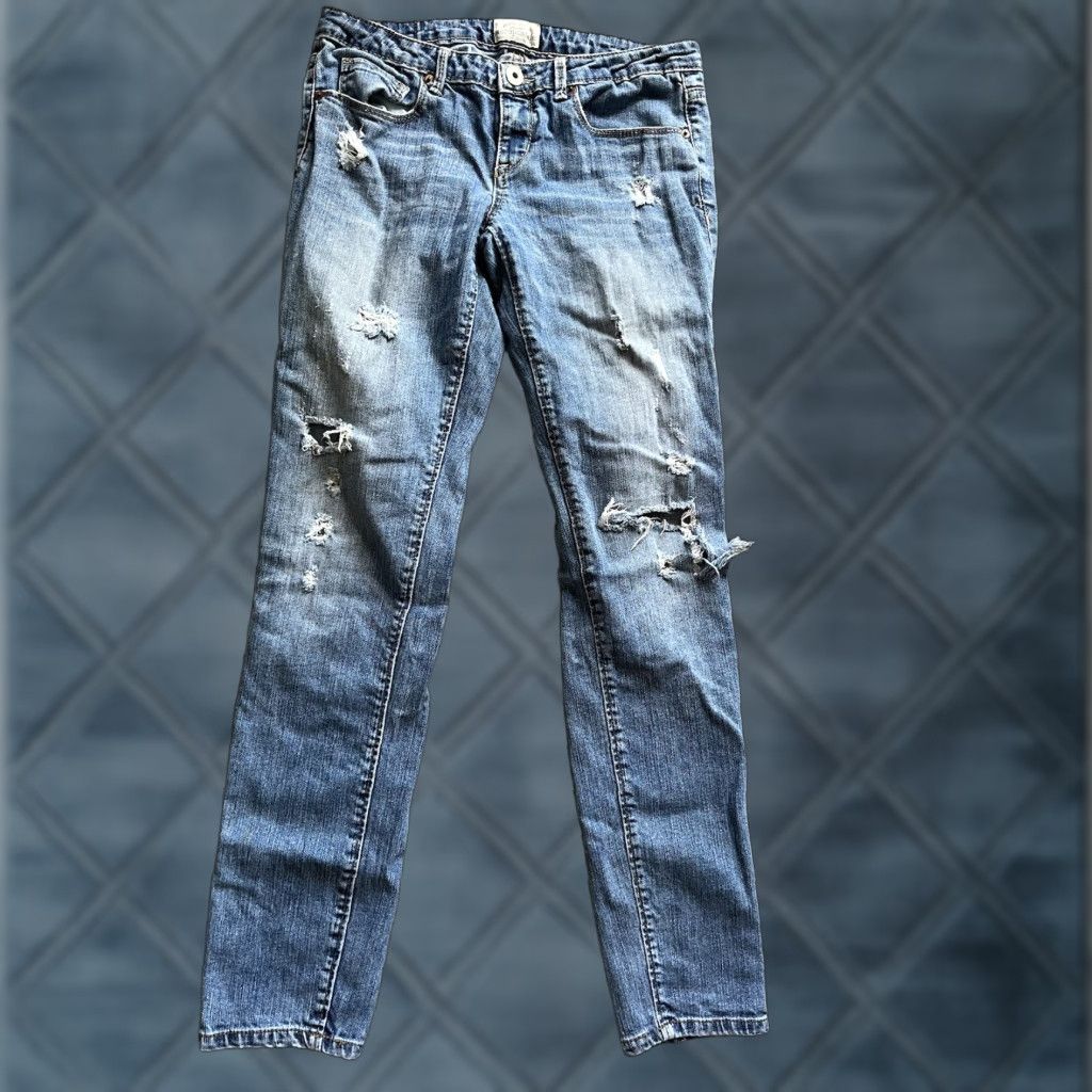 Vintage Aéropostale Jeans Women 5/6 Blue Skinny Low Rise 30.5in Medium Wash Denim Womens Size 27" / US 4 / IT 40 - 1 Thumbnail