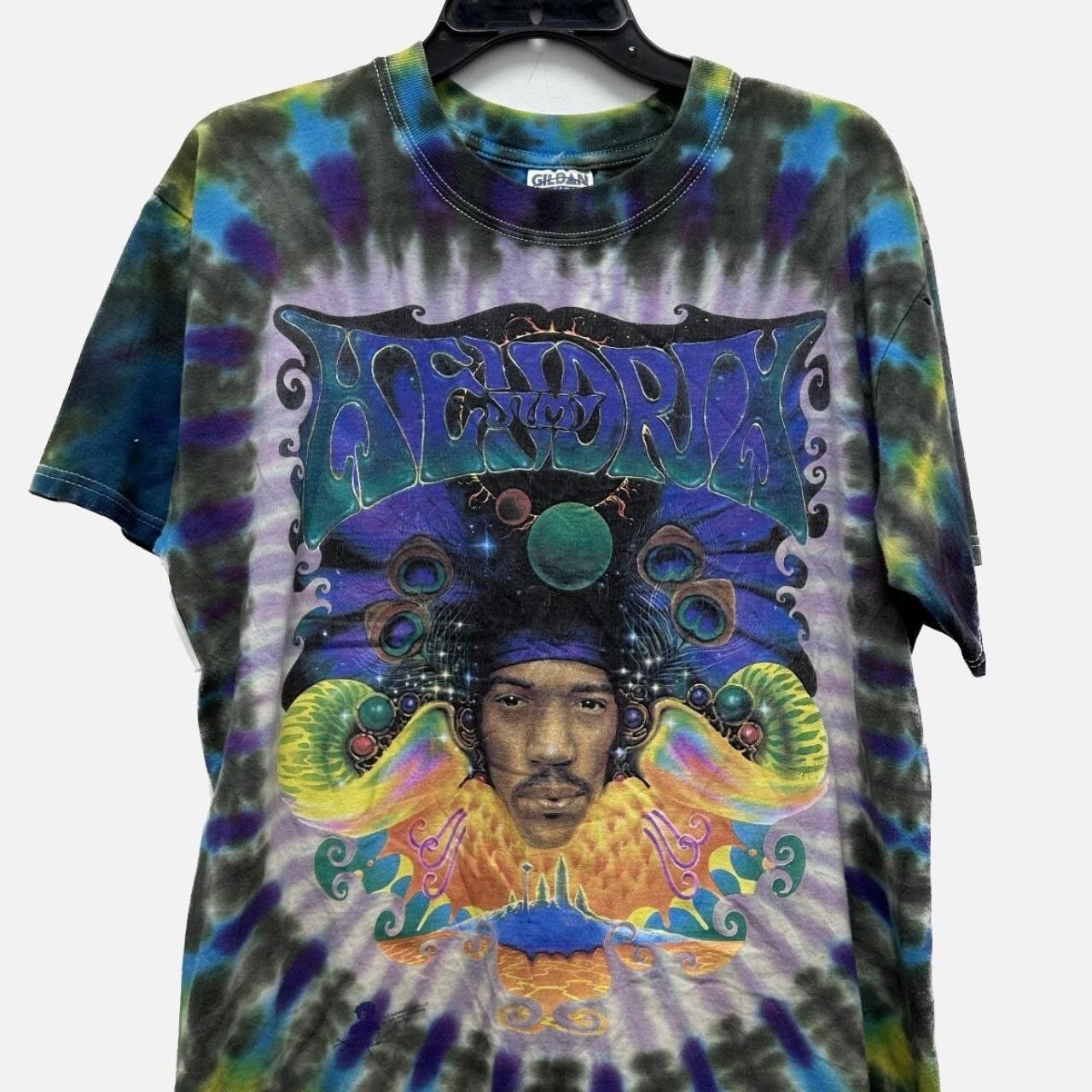 image of 1997 Jimi Hendrix Tie Dye Graphic Tee, Men's (Size Large)