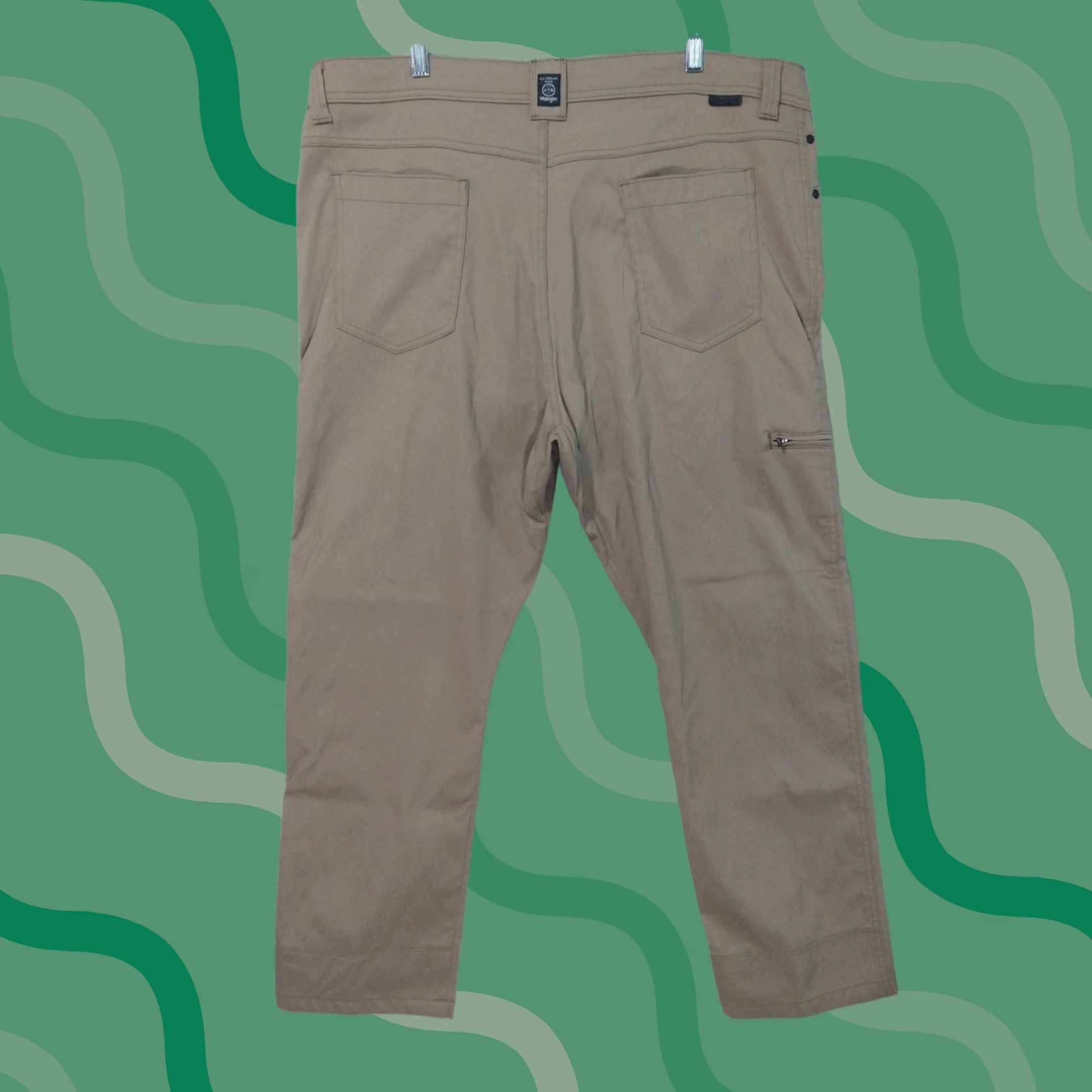 Wrangler Wrangler Pants Mens 42x30 Beige ATG Cliff Side Utility Straight Leg Nylon Stretch Casual Workwear Cargo Pockets Regular Mens Size US 42 / EU 58 - 1 Thumbnail