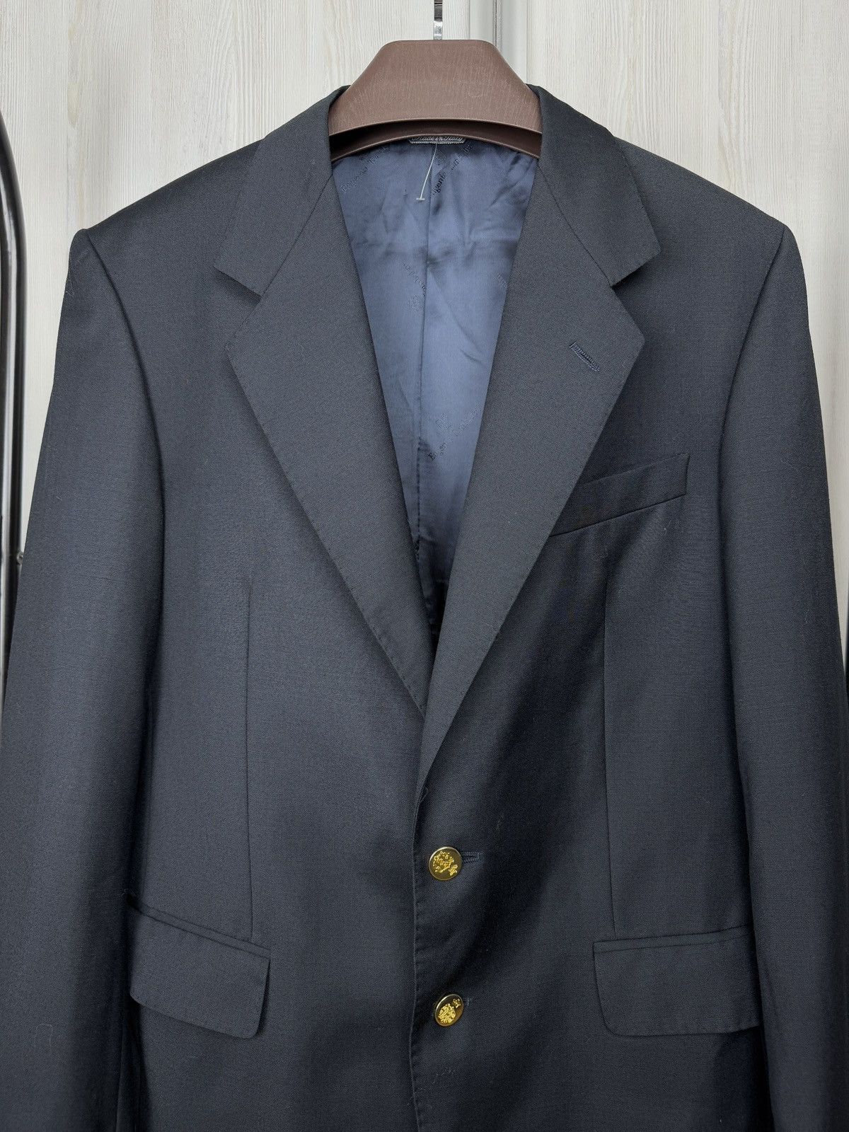 Tombolini Eugenio Tombolini vintage navy blue metal buttons sport coat Size 42R - 3 Thumbnail