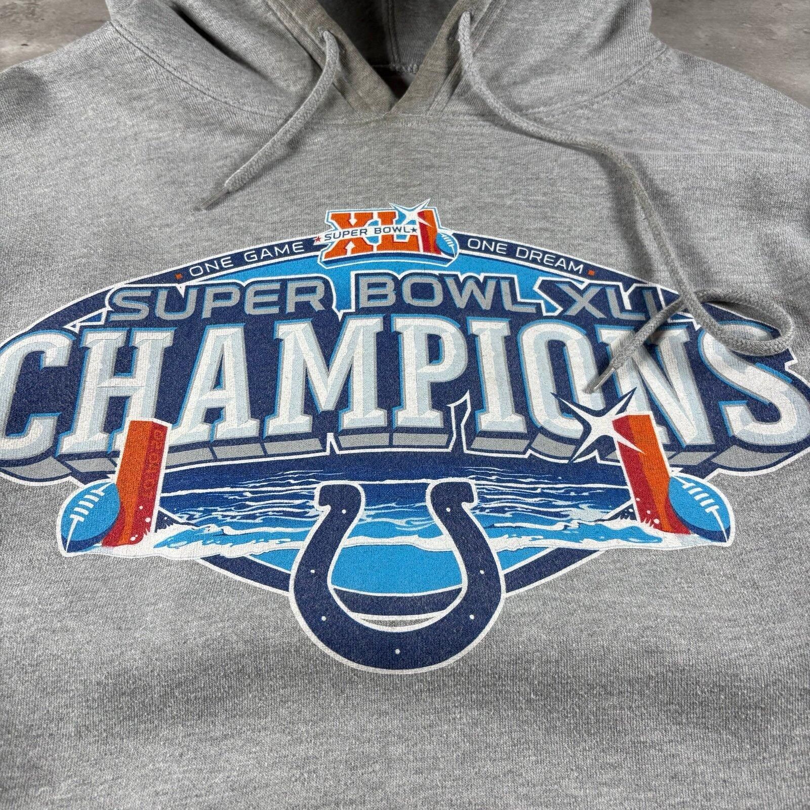 Reebok Vintage Indianapolis Colts Super Bowl hoodie Size US L / EU 52-54 / 3 - 2 Thumbnail