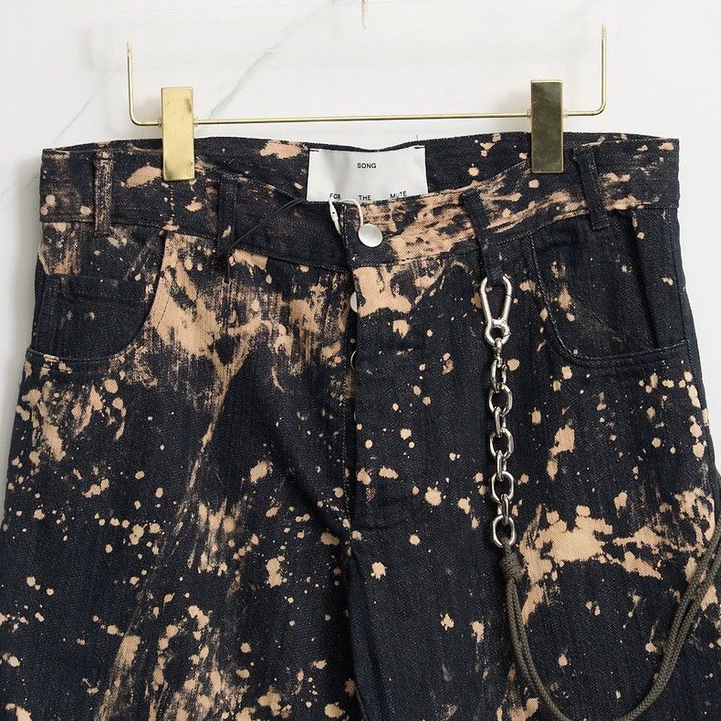 Song For The Mute Song For The Mute washed tie-dye denim pant Size US 32 / EU 48 - 2 Thumbnail