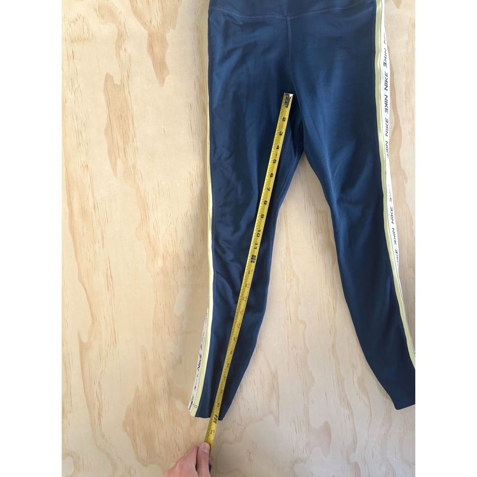 Nike Nike Leggings Womens Small Blue Side Stripe Ankle Yoga Running Athletic Gym Size 28" / US 6 / IT 42 - 5 Thumbnail