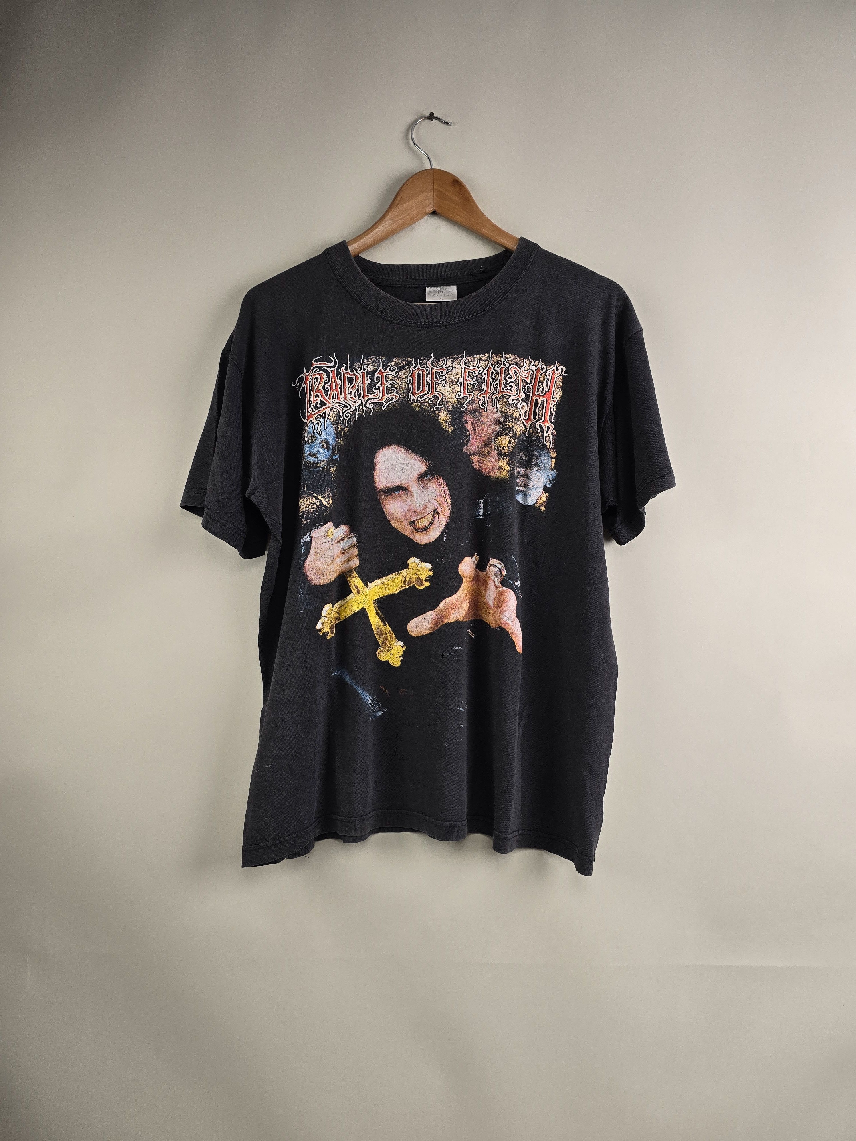 90s Cradle Of Filth Dani Filth Bootleg XL 22.5 26.5