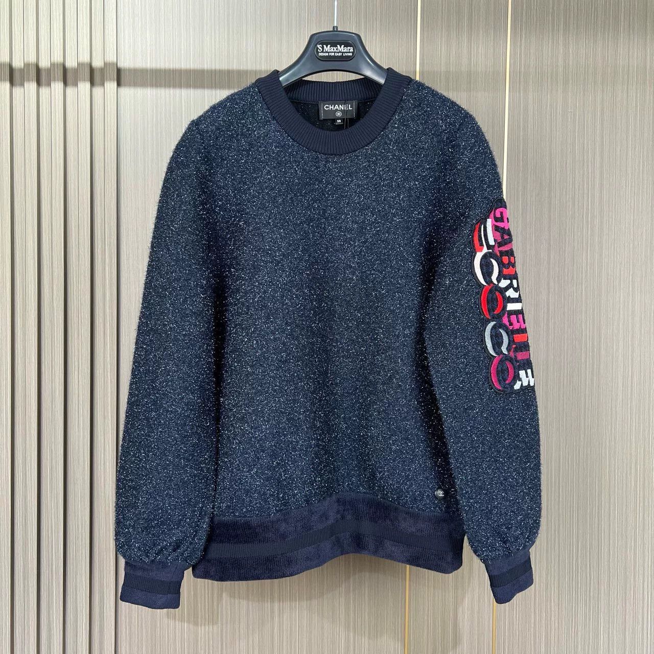 Chanel chanel embroidered starry sweatshirt in blue Size M / US 6-8 / IT 42-44 - 1 Thumbnail