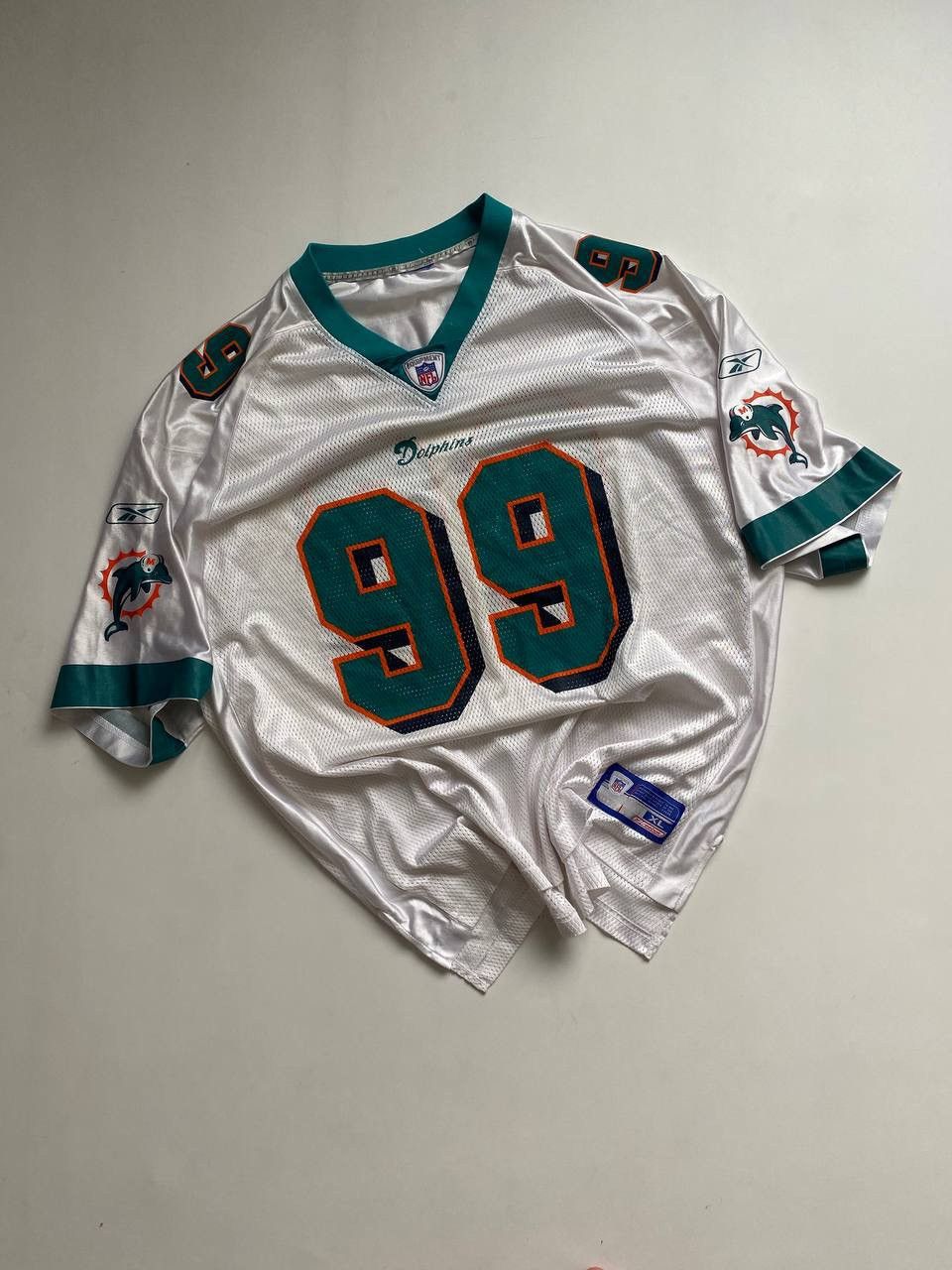 NFL × Vintage Taylor Vintage Reebok Miami Dolphins Jersey Size US XL / EU 56 / 4 - 1 Thumbnail