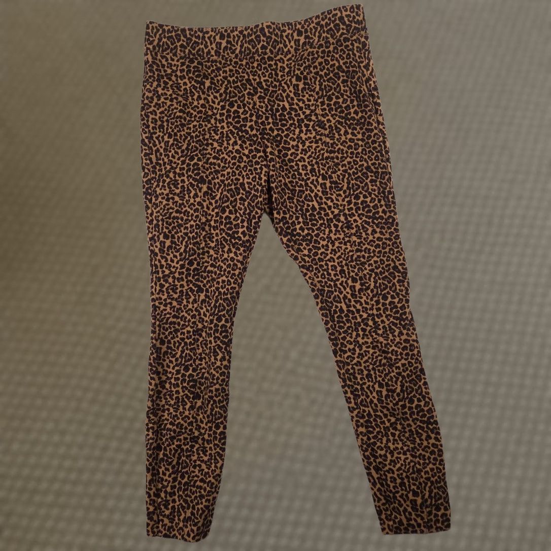 Old Navy Old Navy Stevie Leggings Womens M Brown Leopard Mid Rise Ankle Stretch Pants Size 32" / US 10 / IT 46 - 1 Thumbnail
