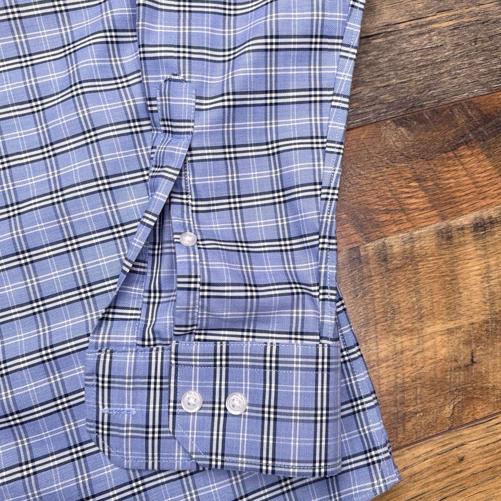 Banana Republic Banana Republic Shirt Mens M Blue Plaid Slim Fit Button-Up Long Sleeve Casual Workwear Size US M / EU 48-50 / 2 - 7 Thumbnail