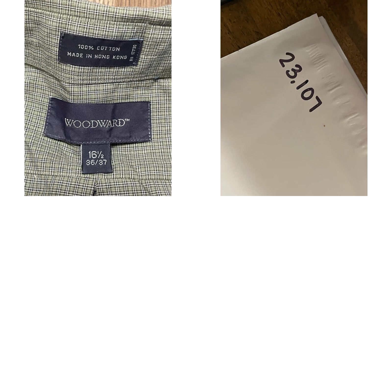 Vintage WOODWARD Shirt Mens Size 16.5 36/37 Green Button Up Long Sleeve Casual Check Vintage: No Size US XL / EU 56 / 4 - 8 Thumbnail