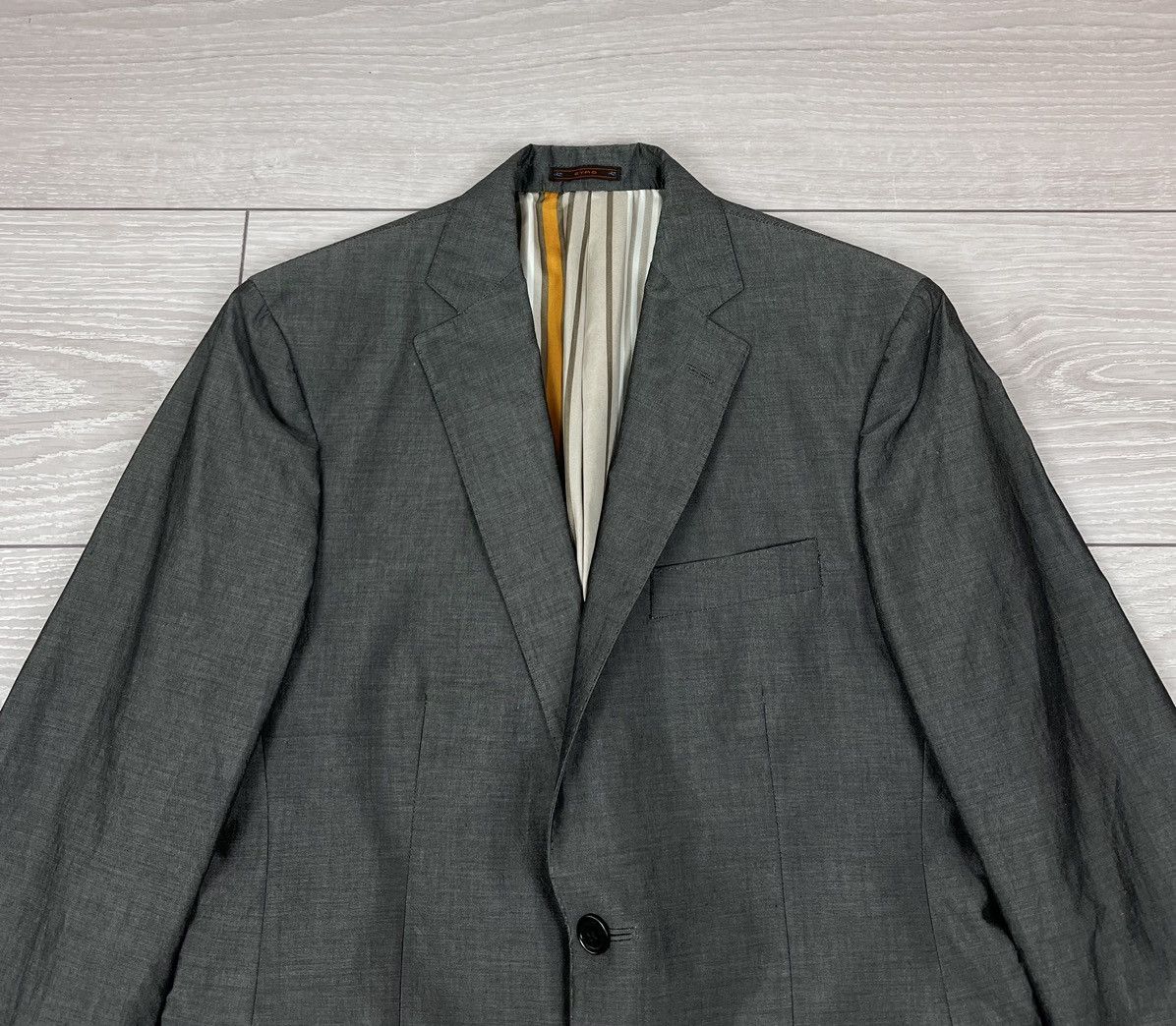 Etro Etro Milano Grey Cotton Two Buttons Blazer Jacket 48 size Size 44R - 3 Thumbnail