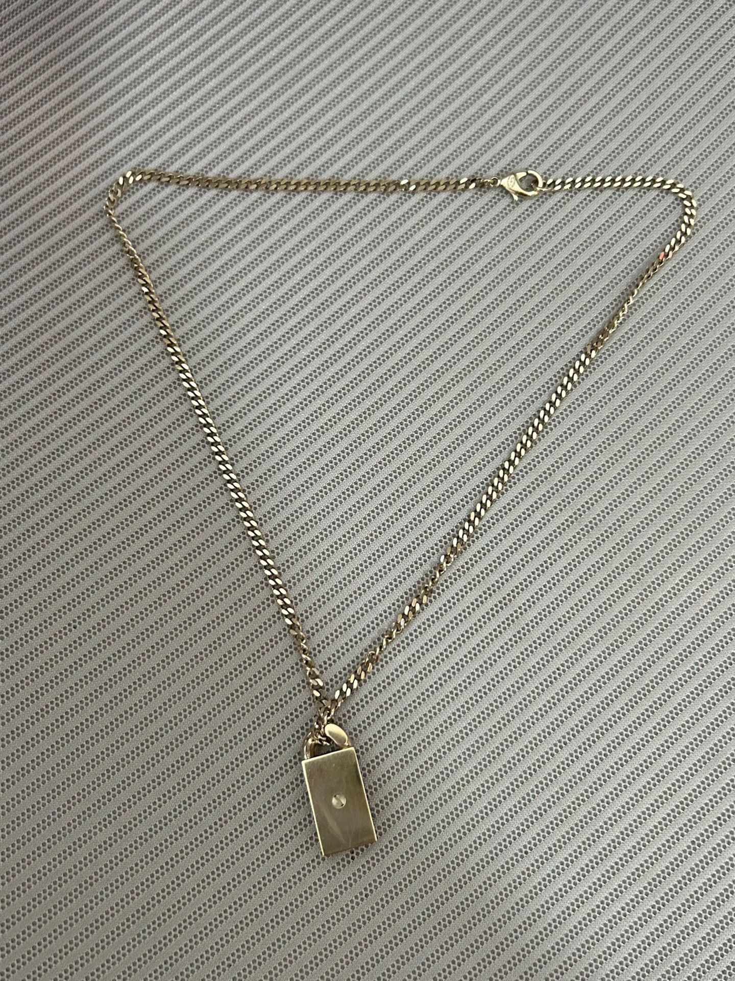 Chanel Chanel Double C Crystal Small Square Tag Necklace 9899N Size ONE SIZE - 2 Thumbnail