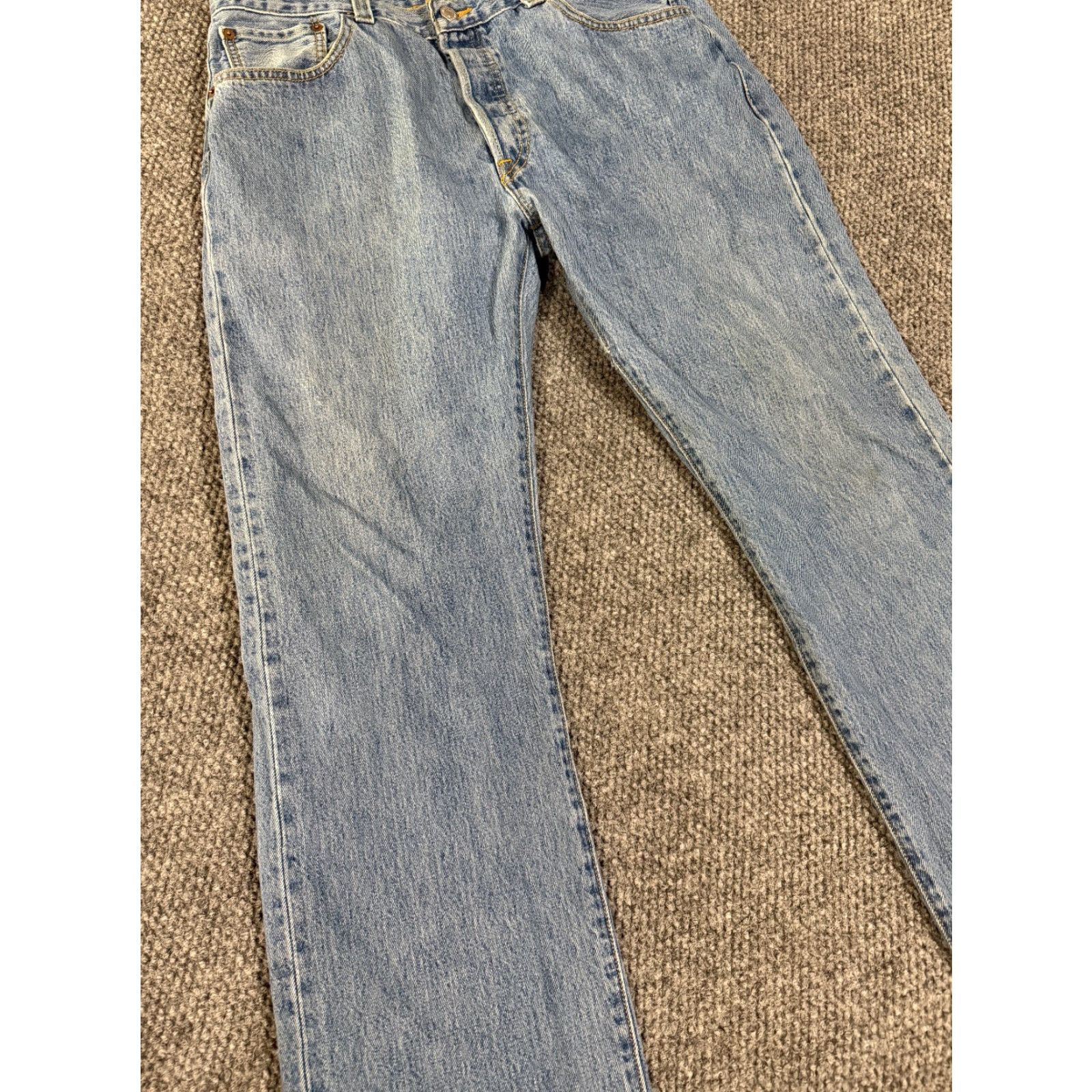 Levi's Levi's 501 Jeans Mens 38x30 Straight Button Fly Denim Jeans Blue Size US 38 / EU 54 - 3 Thumbnail