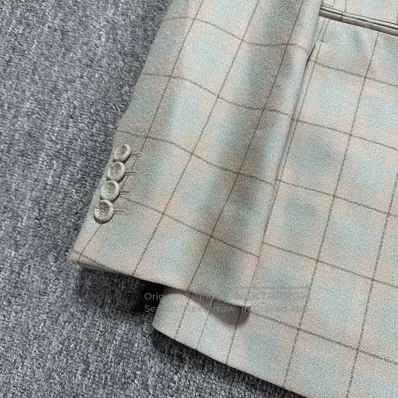 Dior Dior 23fw beige plaid sheep wool suit Size 50R - 2 Thumbnail
