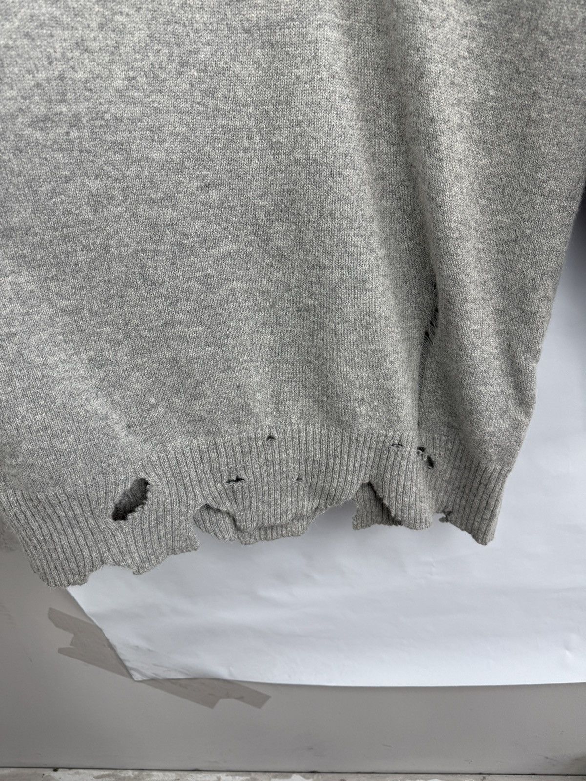 Diesel 🇮🇹 Diesel Distressed Alpaca Wool Knit Sweater Made in Italy Size L / US 10 / IT 46 - 14 Thumbnail