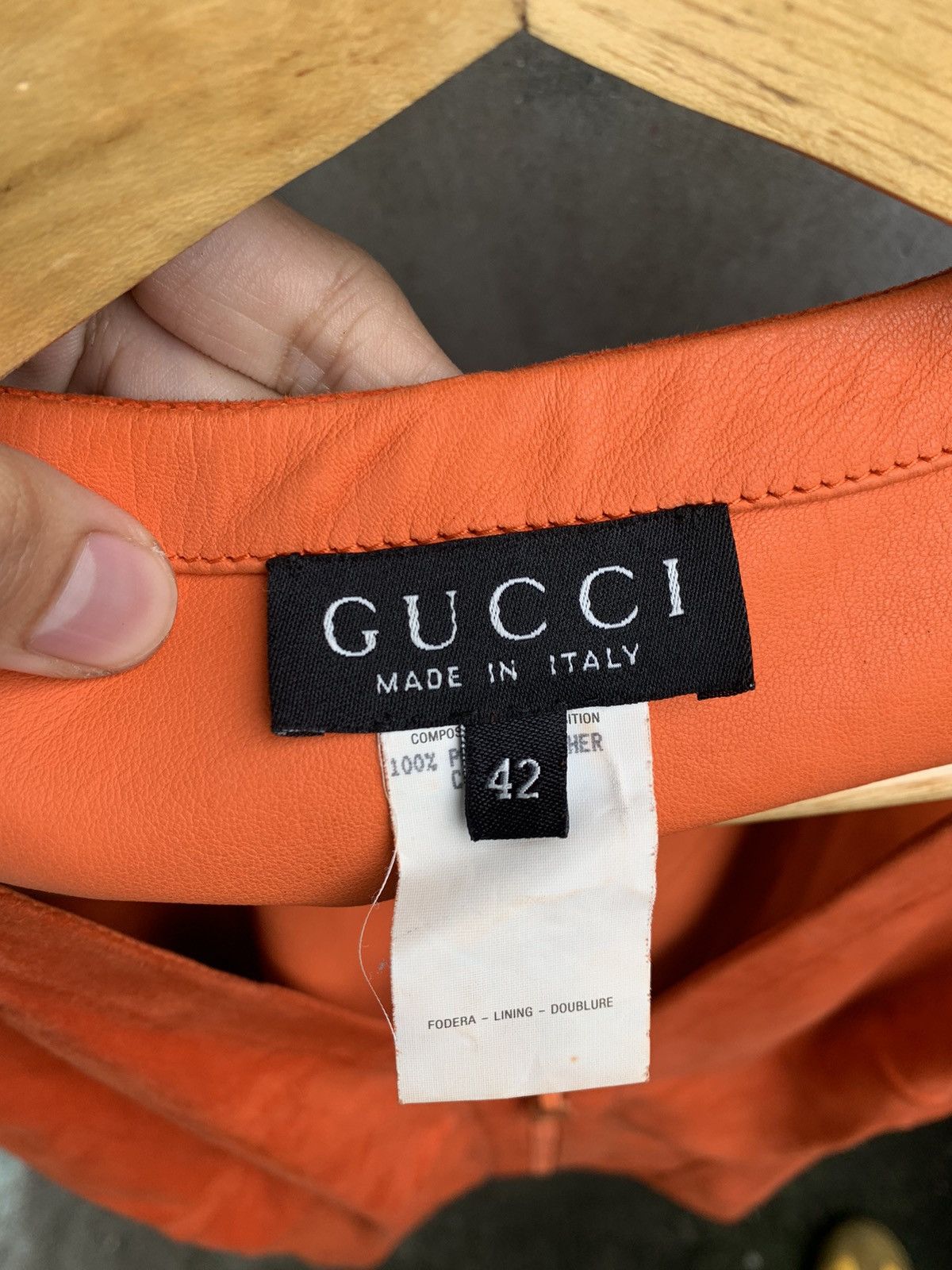 Gucci 1996 Tom Ford Era Vera Pelle Reversible Leather Vest Size US XS / EU 42 / 0 - 7 Thumbnail