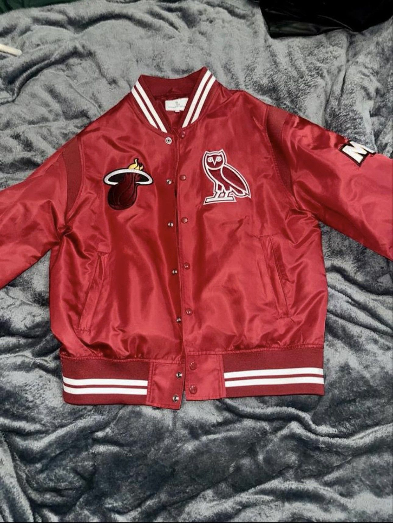 October's Very Own OVO x NBA Miami Heat Varsity Jacket Size US L / EU 52-54 / 3 - 1 Thumbnail