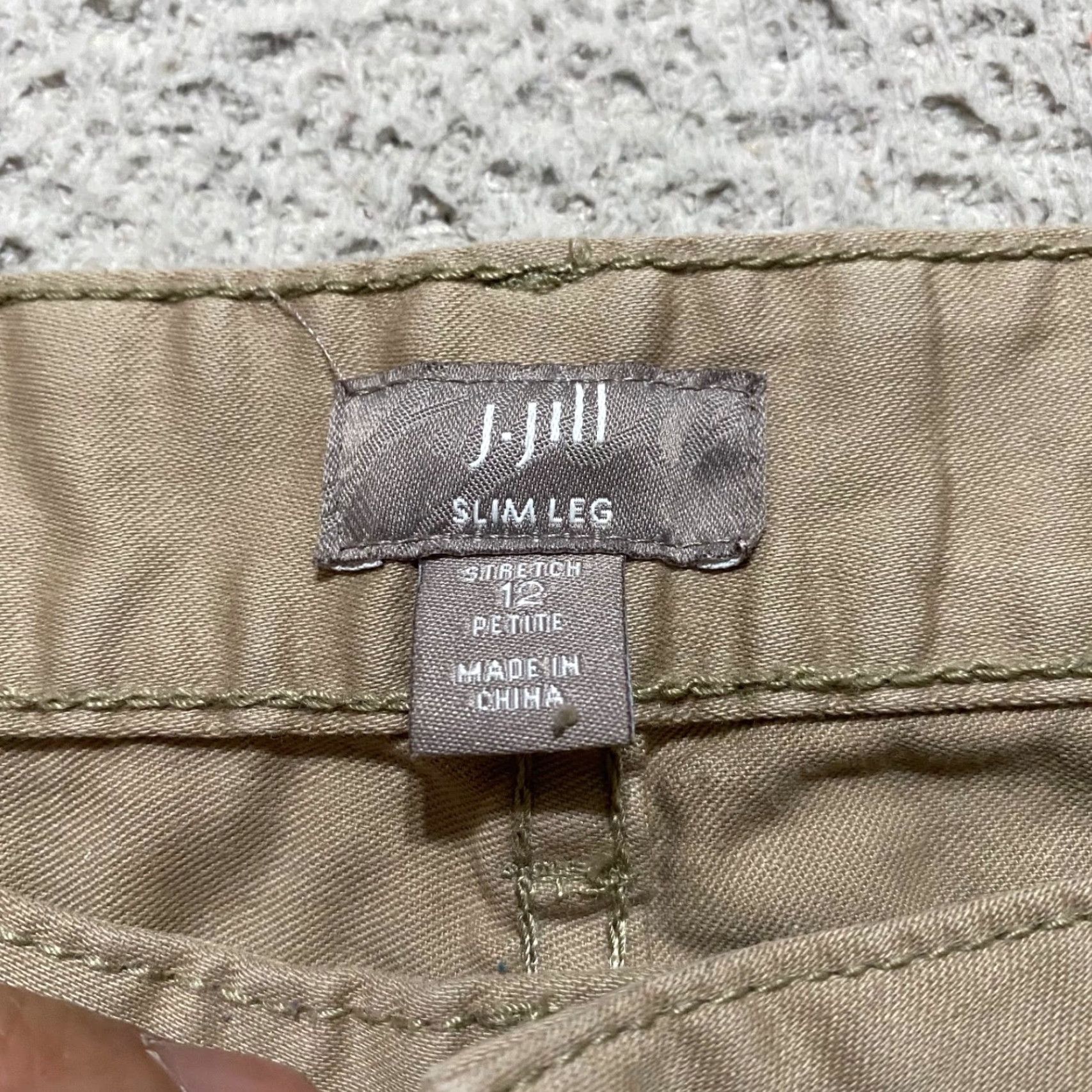 J. Jill VINTAGE no | J. Jill Pants Beige Slim Straight Chino Mid Rise Petite 12P Womens Size 24" / US 00 / IT 34 - 3 Thumbnail