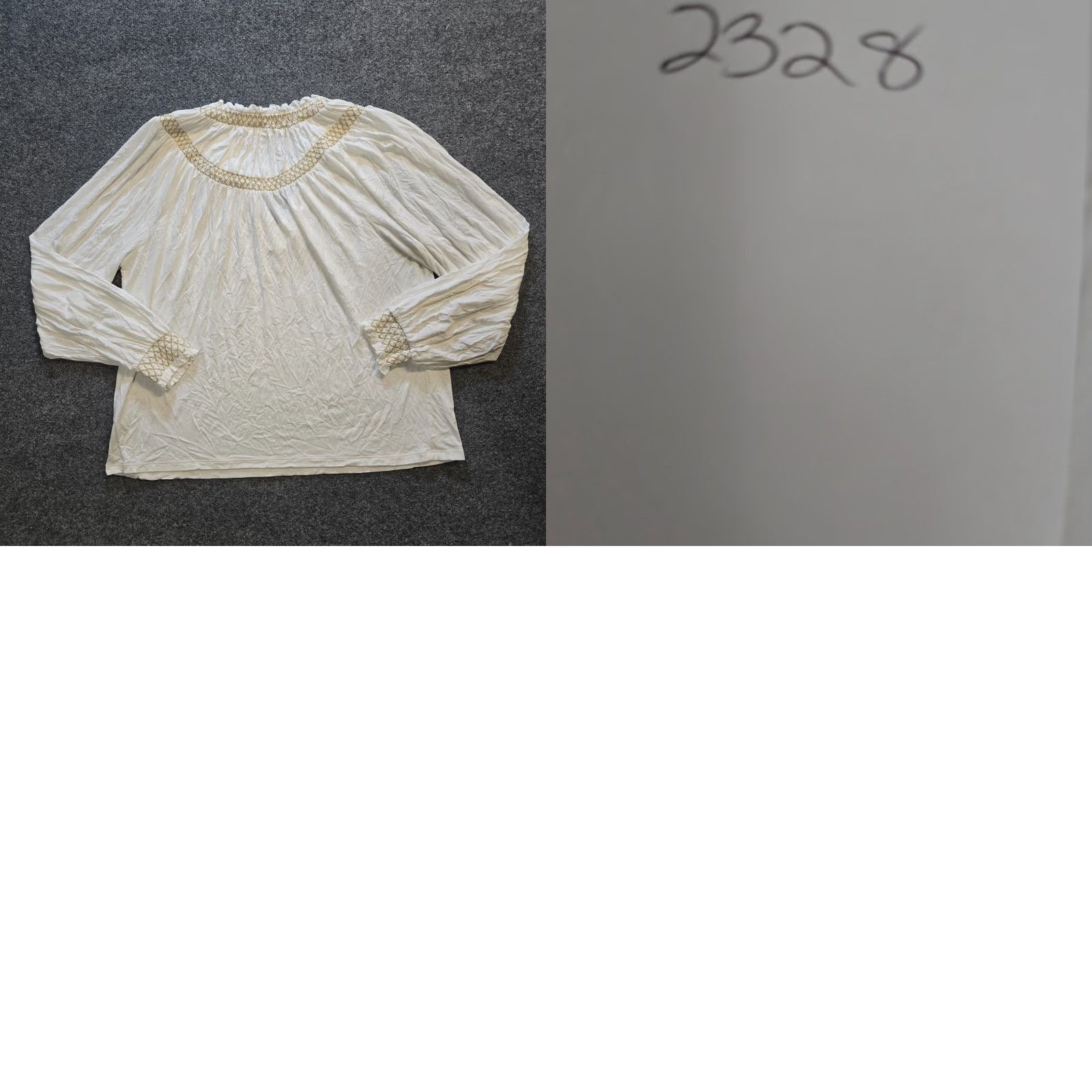 Boden Boden Top Womens Size 8 White Gold Embroidery Poet Sleeve Stretch Capsule Casual Shirt Womens Size M / US 6-8 / IT 42-44 - 8 Thumbnail