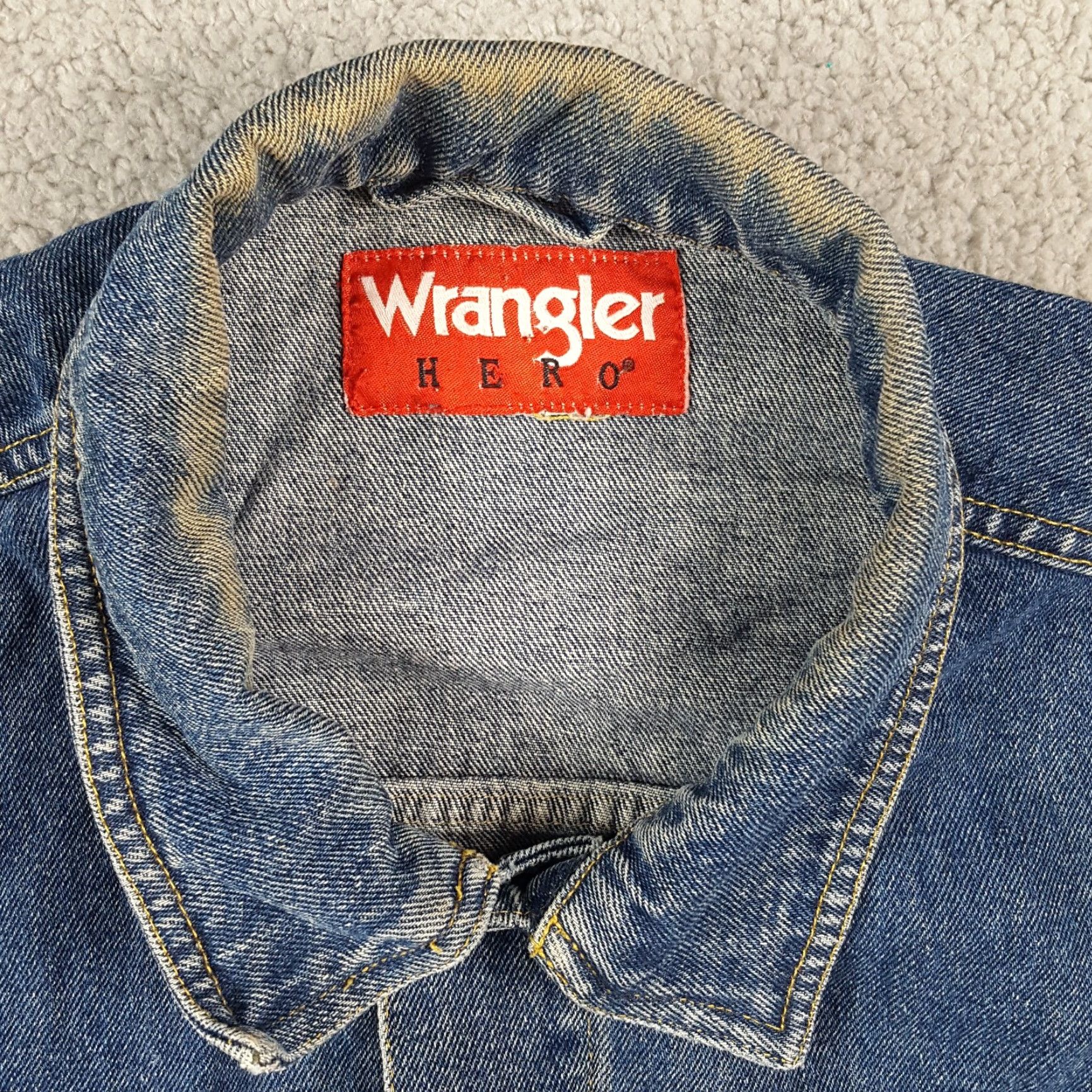 Wrangler VINTAGE Wrangler Denim Jacket Men Large Casual Western Grunge 90s Southwestern Y2K Size US 33 - 3 Thumbnail