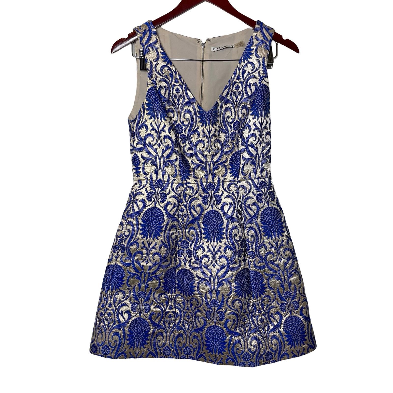 green emerald velvet dress Alice + Olivia Harmony Dress in Mineral Blue