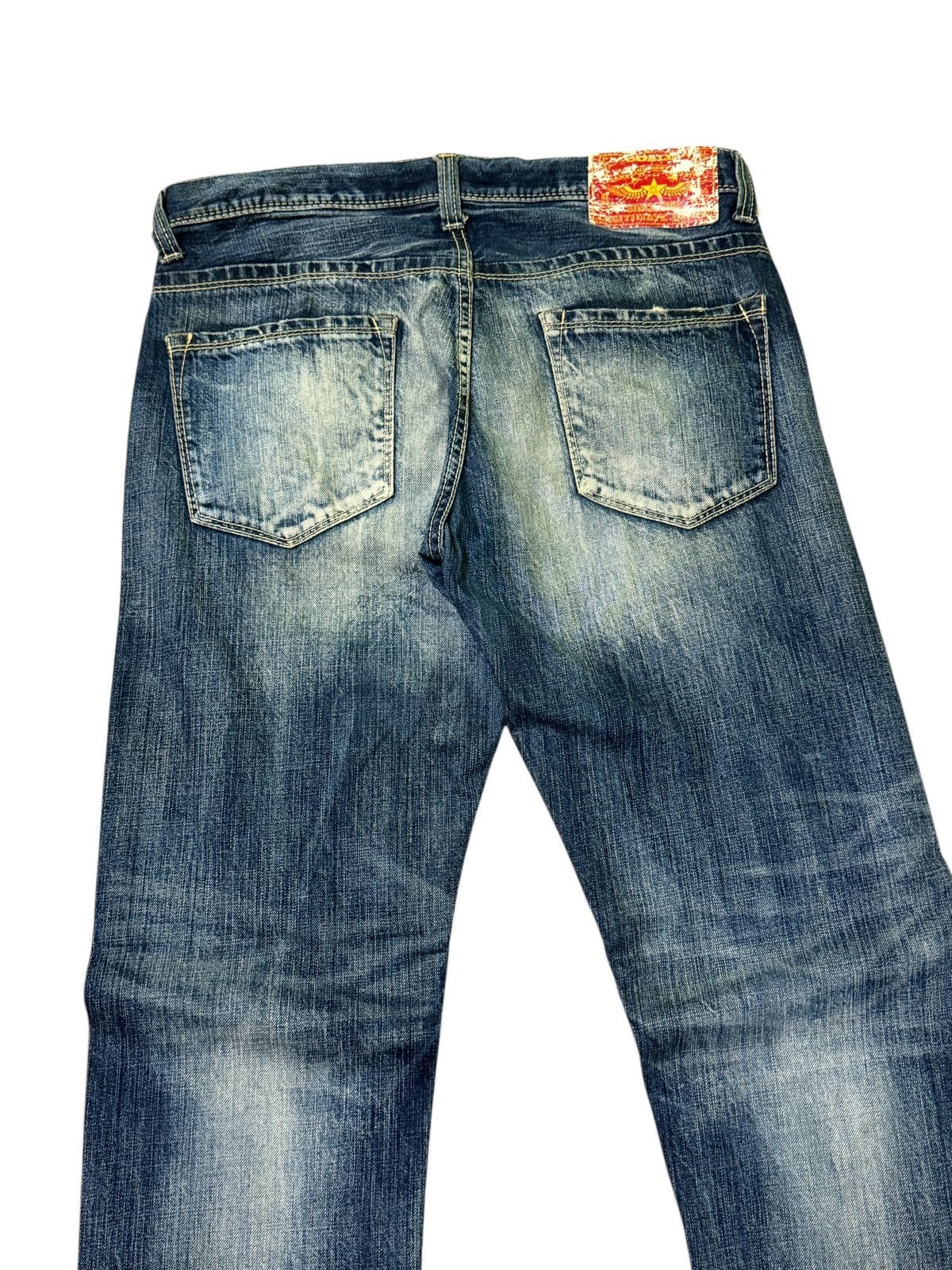 Hysteric Glamour Japanese Co & Lu Embroidered Acid Wash Poem Denim Jeans Size US 32 / EU 48 - 10 Thumbnail
