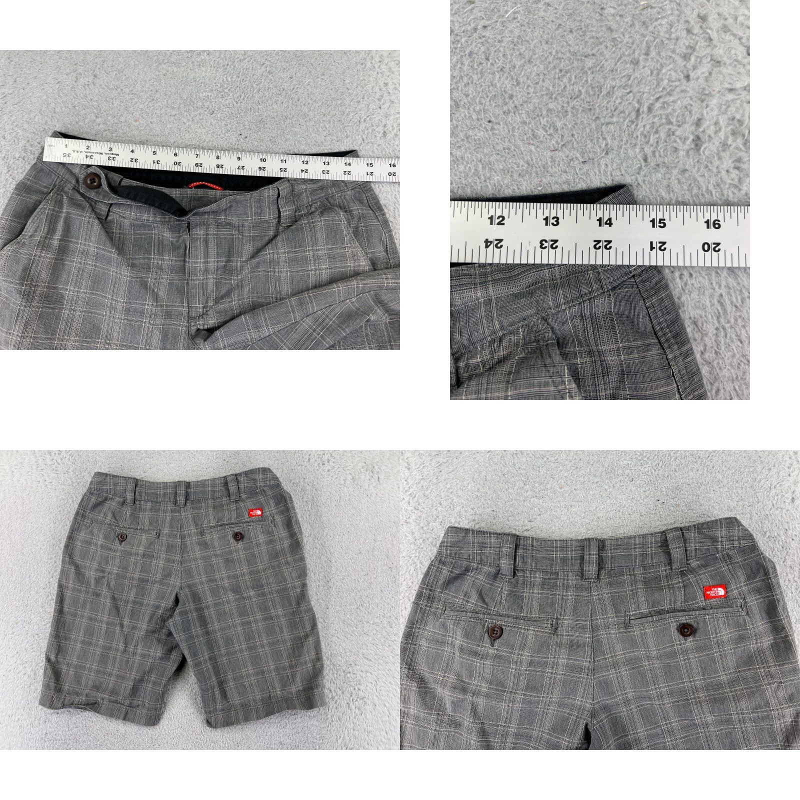 The North Face The North Face Shorts Womens 28 Gray Plaid 100% Cotton Golf Hiking 28x10 Size 28" / US 6 / IT 42 - 9 Thumbnail