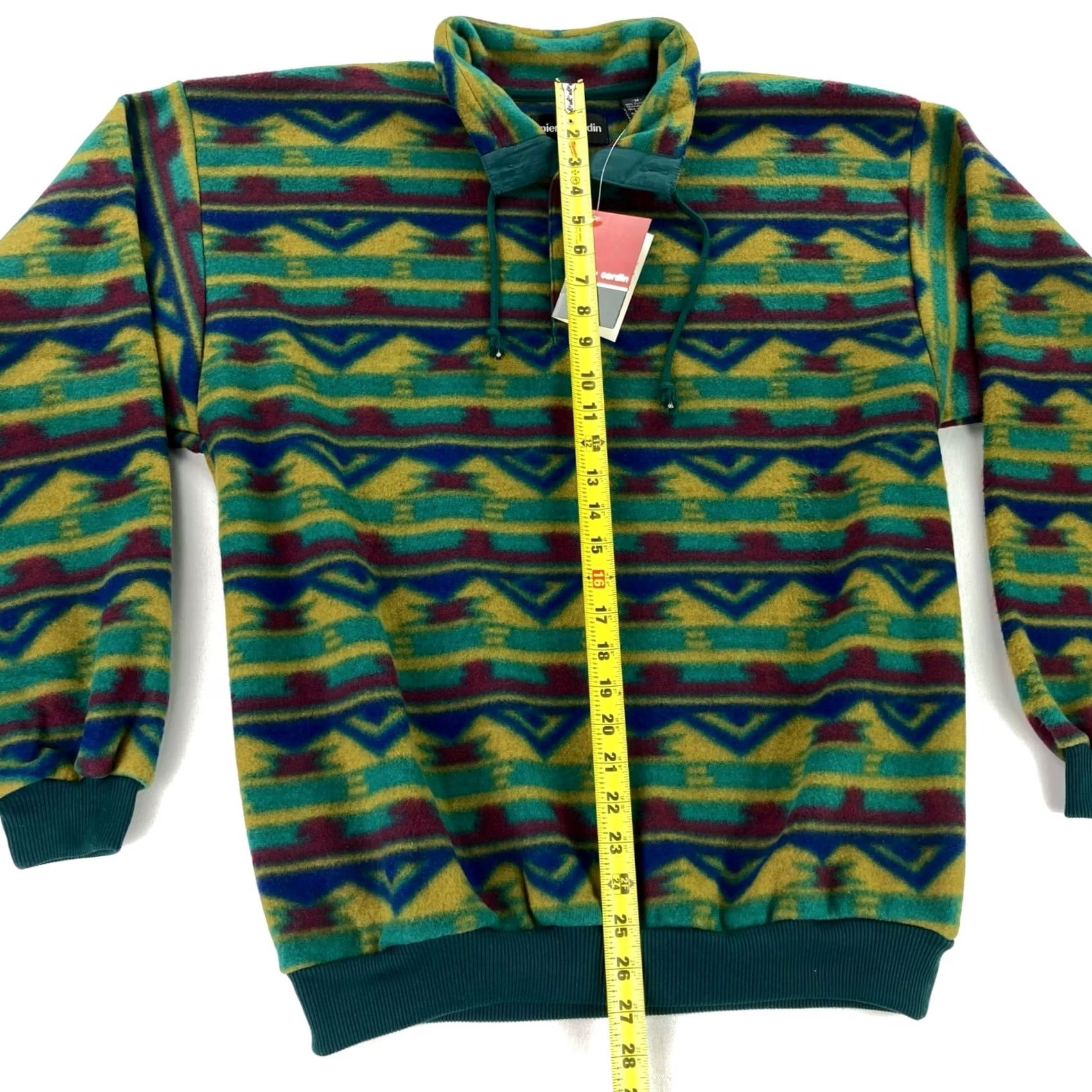 Pierre Cardin VINTAGE Pierre Cardin 1/4 Button Fleece Pullover Shirt Men MEDIUM Green Blue Yellow Aztec Southwest Pattern Size US M / EU 48-50 / 2 - 6 Thumbnail