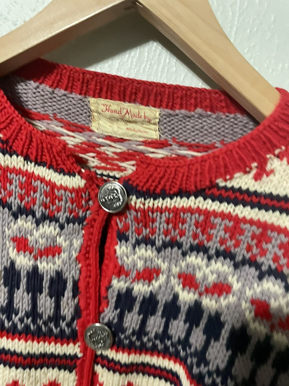 Vintage Vintage Icelandic Knit Cardigan Size US XS / EU 42 / 0 - 1 Thumbnail