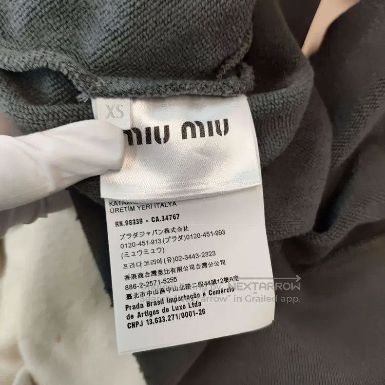 Miu Miu Miu Miu Size XS Pure cotton sweater XS gray Size XS / US 0-2 / IT 36-38 - 5 Thumbnail