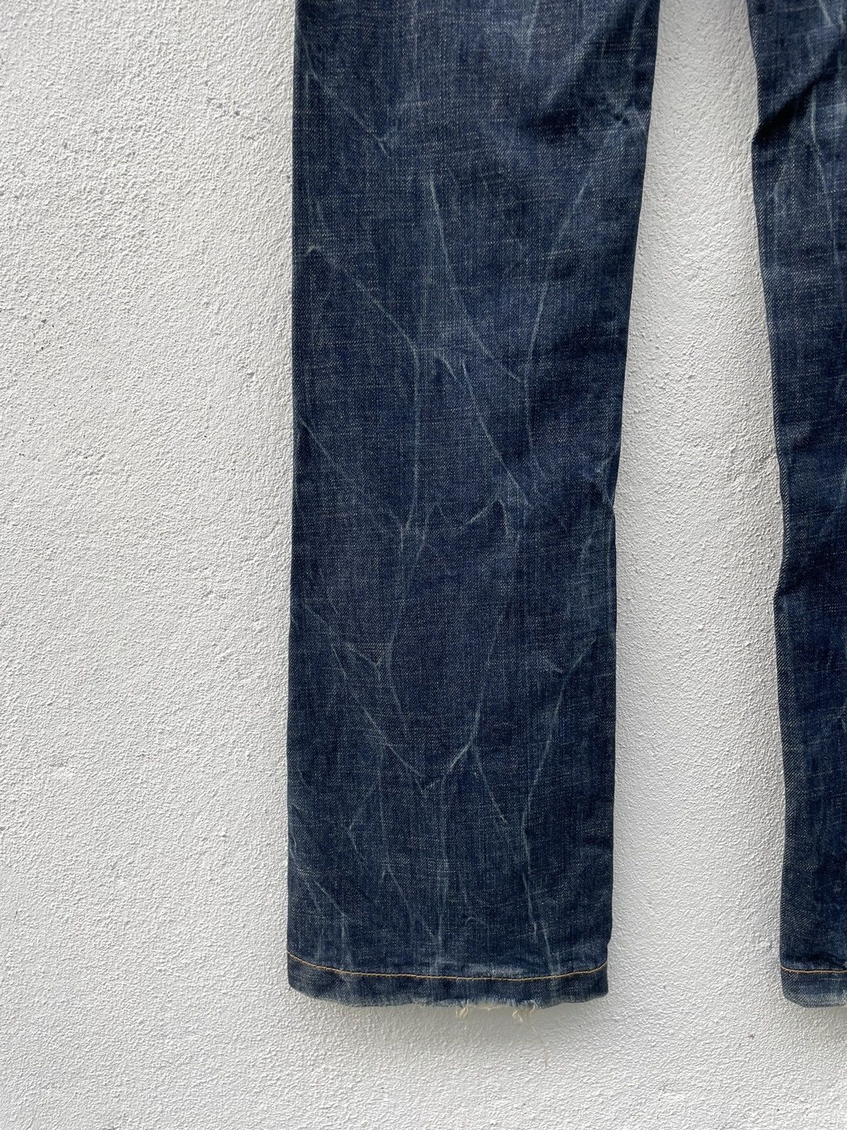 If Six Was Nine × Japanese Brand Vintage Y2K Red Pepper Gold Label Flare Low Rise Denim Jeans Size US 30 / EU 46 - 13 Thumbnail