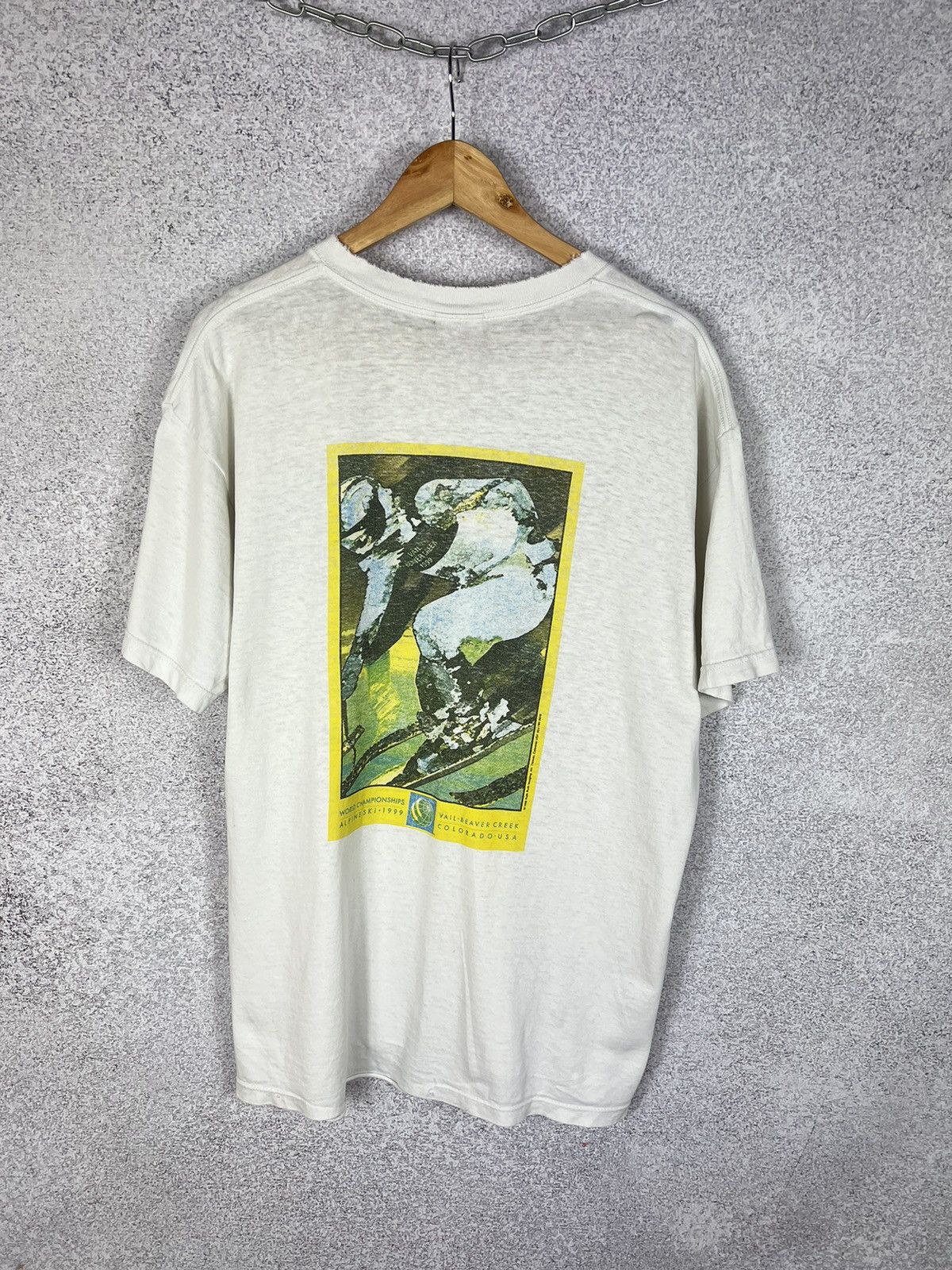 Vintage Vintage 1999 Alpine Ski Championship T-shirt Art Tee Size US M / EU 48-50 / 2 - 1 Thumbnail