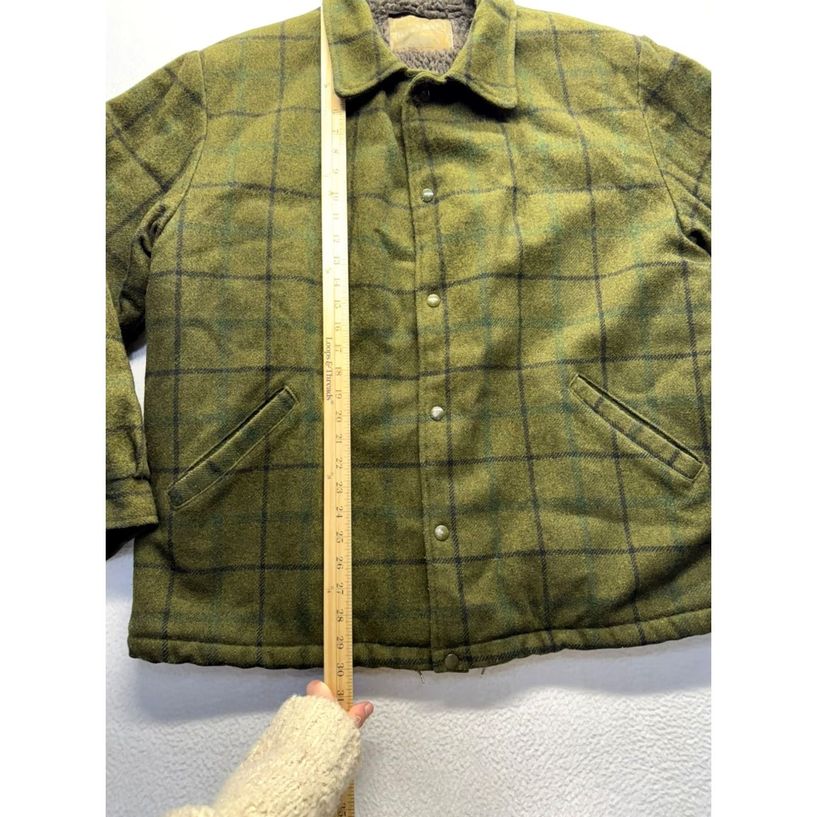 Vintage VINTAGE Land ’n’ Lakes Wool Jacket Mens Large Green Bomber Jacket Size US L / EU 52-54 / 3 - 6 Thumbnail