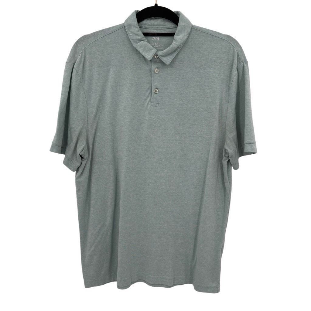 H&M H&M Fine Knit Slim Fit Short Sleeve Collared Golf Polo Shirt Size US M / EU 48-50 / 2 - 1 Thumbnail