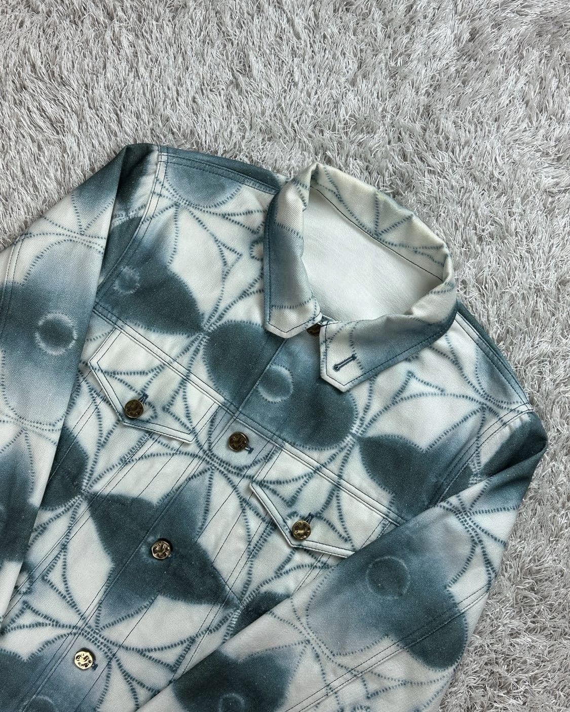 Louis Vuitton Louis Vuitton Monogram Shibori Printed Denim Jacket Size US M / EU 48-50 / 2 - 3 Thumbnail