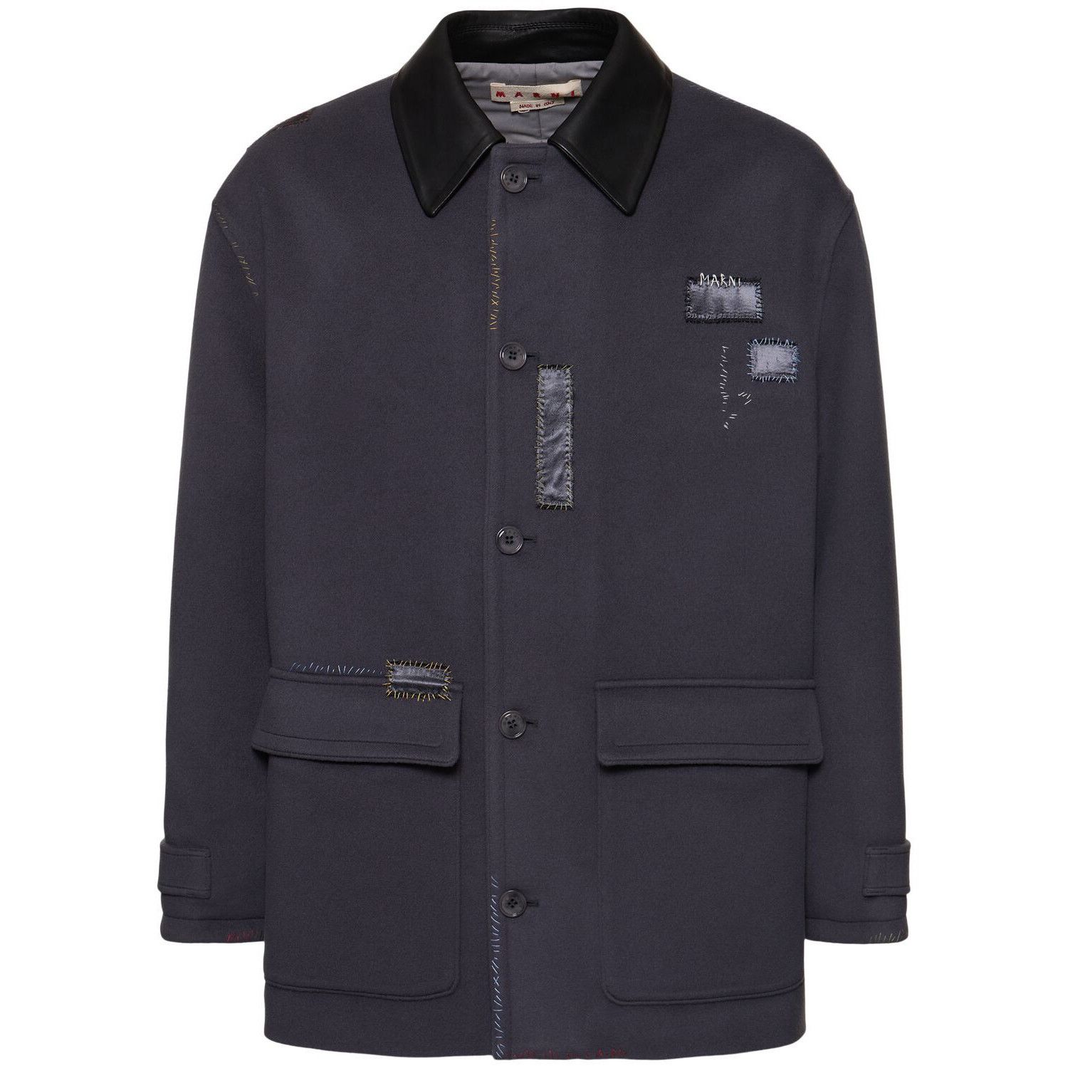 Marni MARNI Dark Ash Wool Parka Jacket New & Authentic (Men's size Size US L / EU 52-54 / 3 - 1 Thumbnail