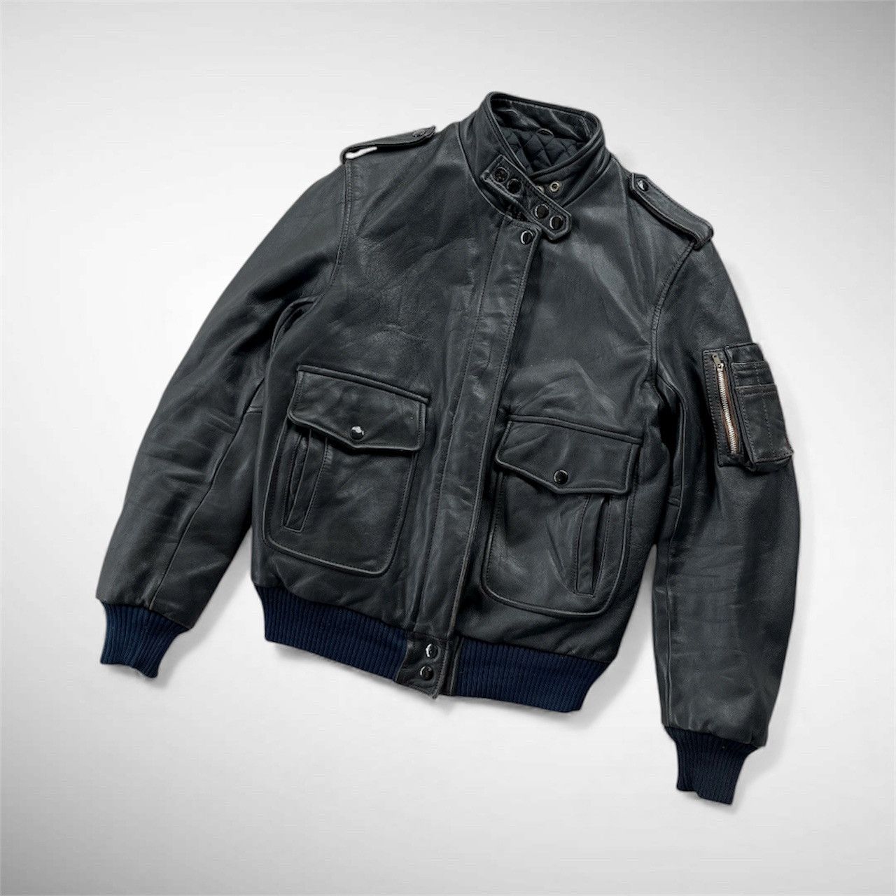 The Real McCoy's 🔥Vintage Us Air Force Genuine Leather Flight Bomber Jacket Size US S / EU 44-46 / 1 - 4 Thumbnail