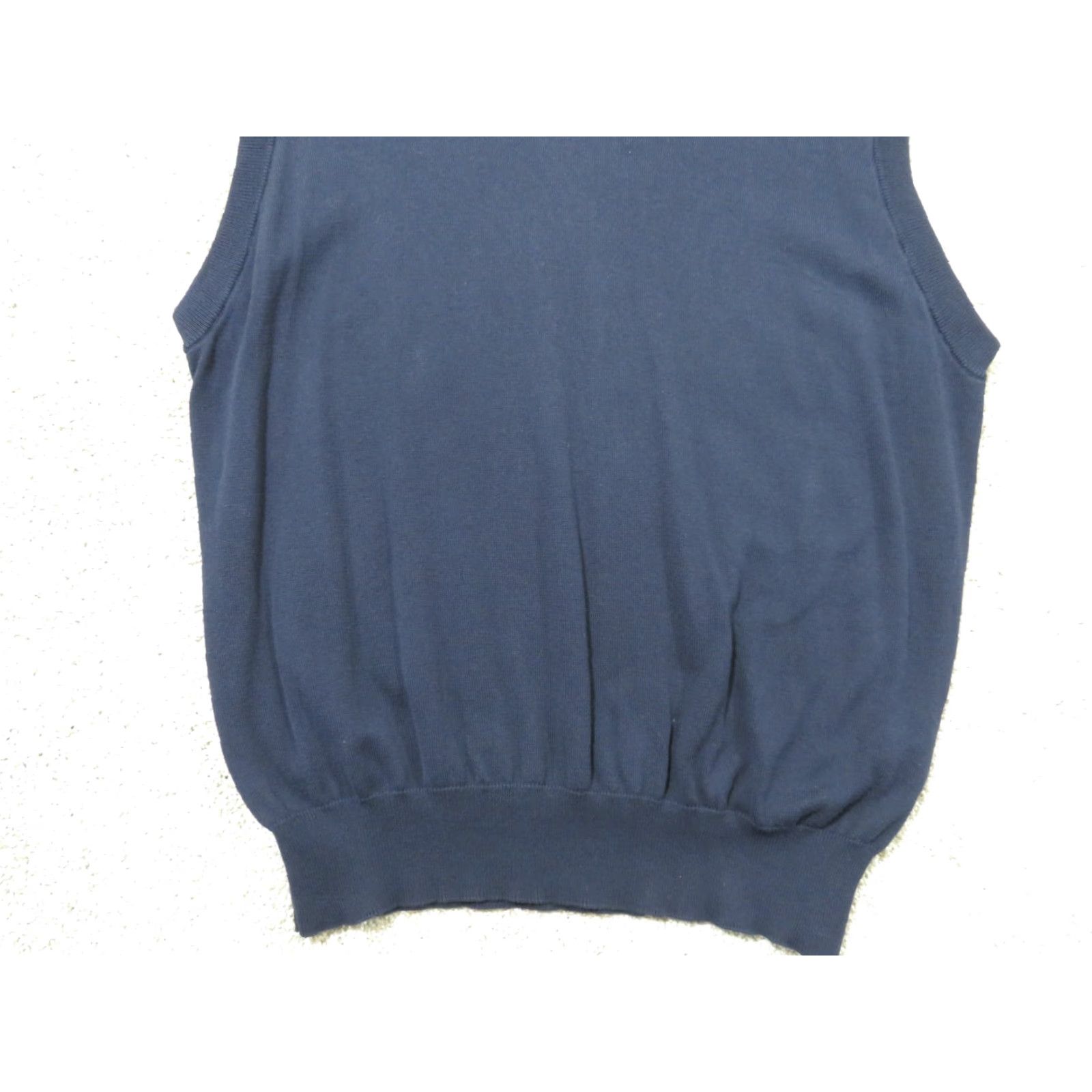 Vintage VINTAGE Slazenger Vest Cotton Navy Blue V-Neck Mens Large Knit Pullover Collarless Golf Spring Fall Winter Casual Business Size US L / EU 52-54 / 3 - 2 Thumbnail